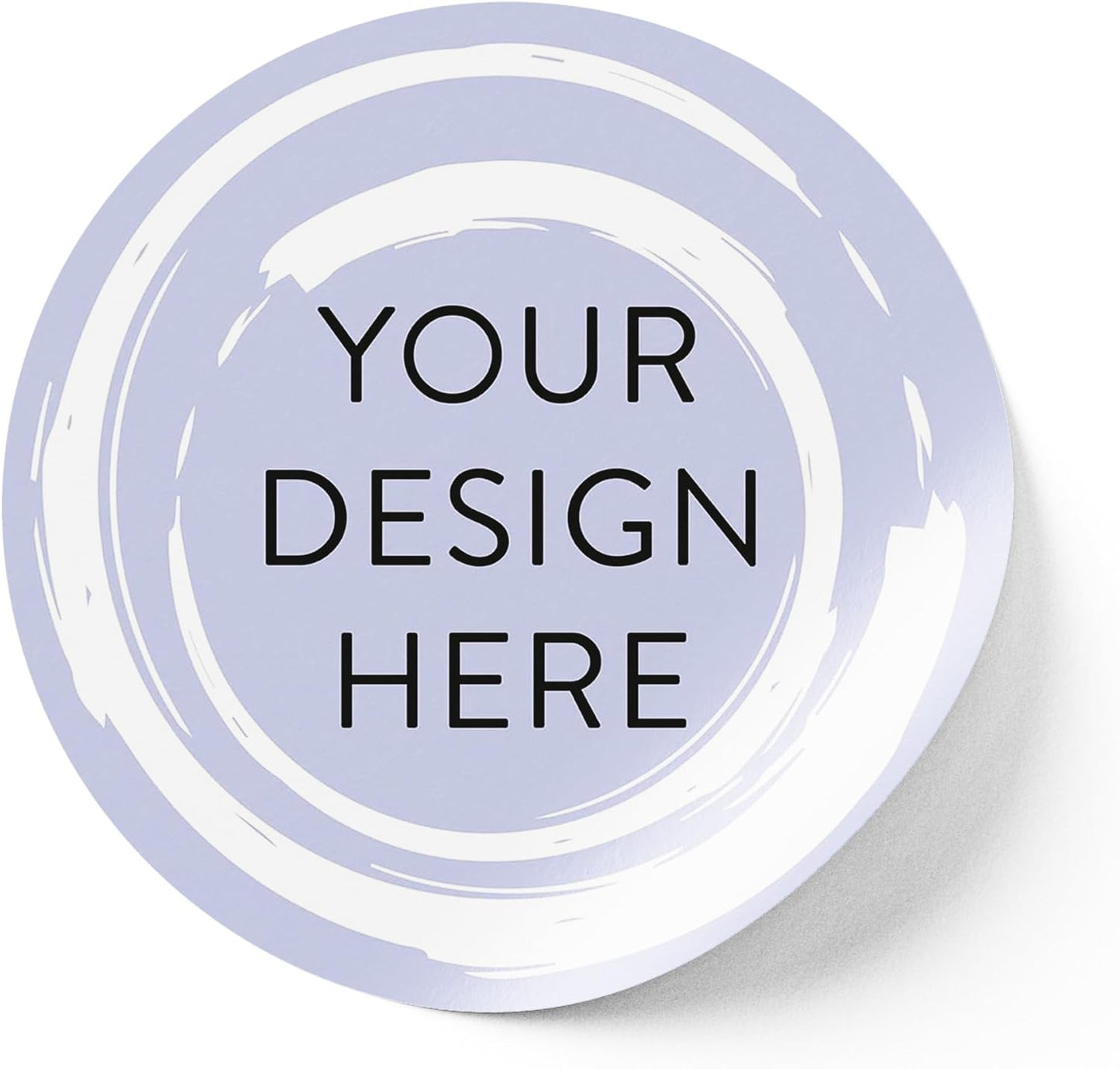 100 Custom Vinyl Stickers - Upload Your own Image, Text, Design, Logo - Personalized Logo Labels for Handmade, Packaging, Bottle, Jars, Candle, Brand Stickers (Lavender Swirls, 3x3)