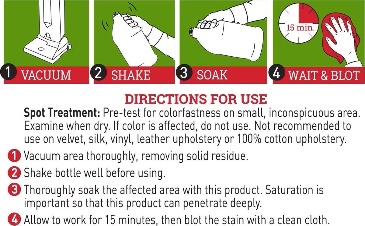 Nature’s Miracle Carpet Shampoo, Deep-Cleaning Pet Stain And Odor Remover, 64 Ounces