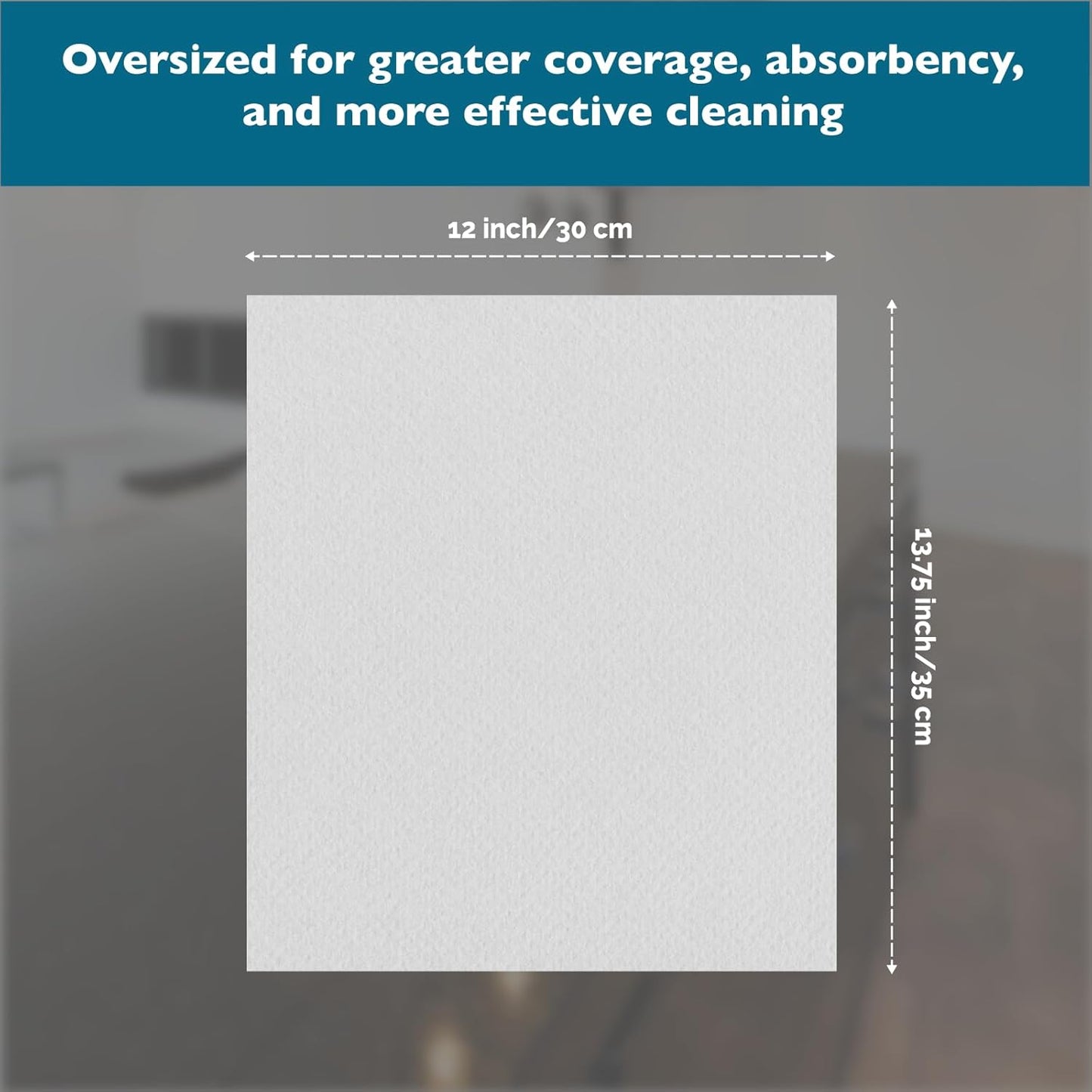 EvaClean Extra Large Disposable Microfiber Wipes - Lint-Free, Strong & Versatile, Solvent-Resistant, Use Dry or with Water, Cleaners, Sanitizers, or Disinfectants - 13.75" x 12", 200 Wipers per Box