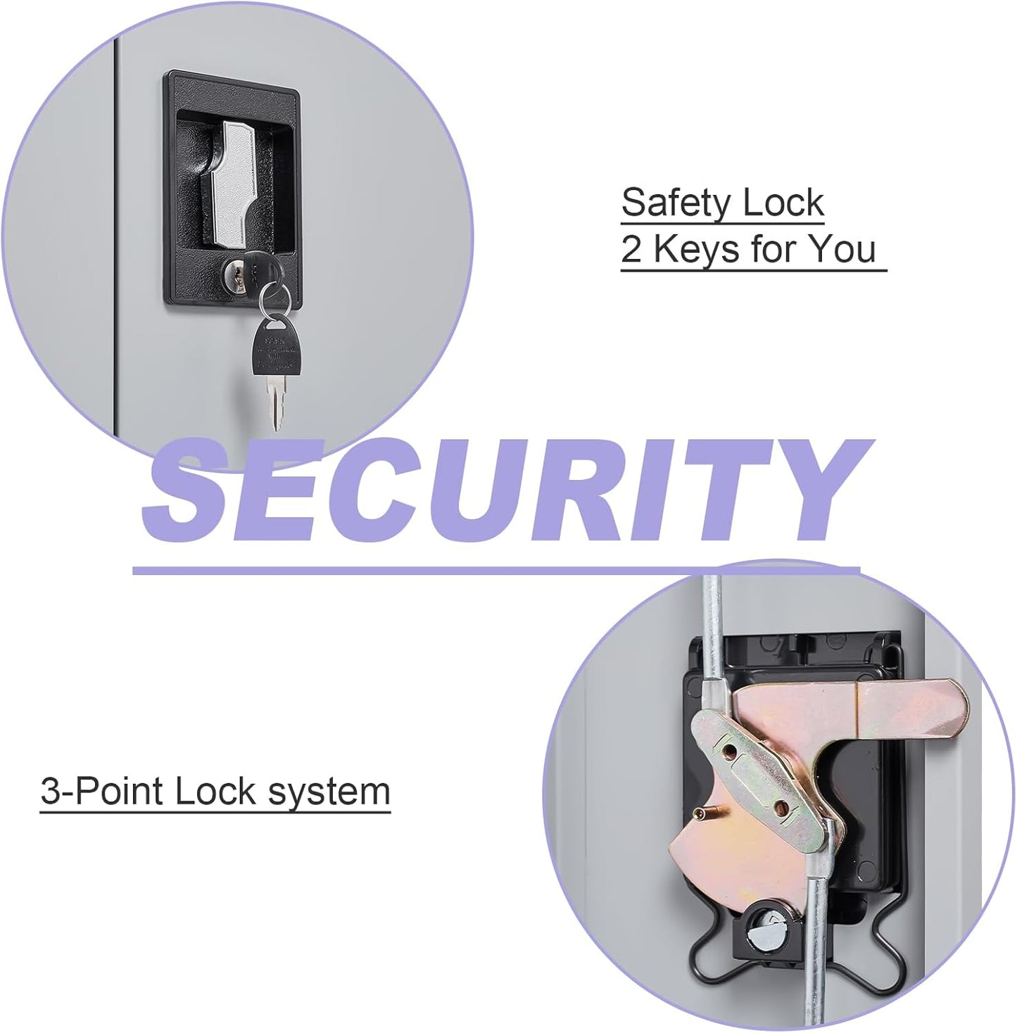 Metal Storage Cabinet with Wheels, Steel Mobile Garage Cabinets with Lockable Door and Adjustable Shelf, Metal Rolling Tool Cabinet, Utility Cabinet for Home, Office, Black+Gray