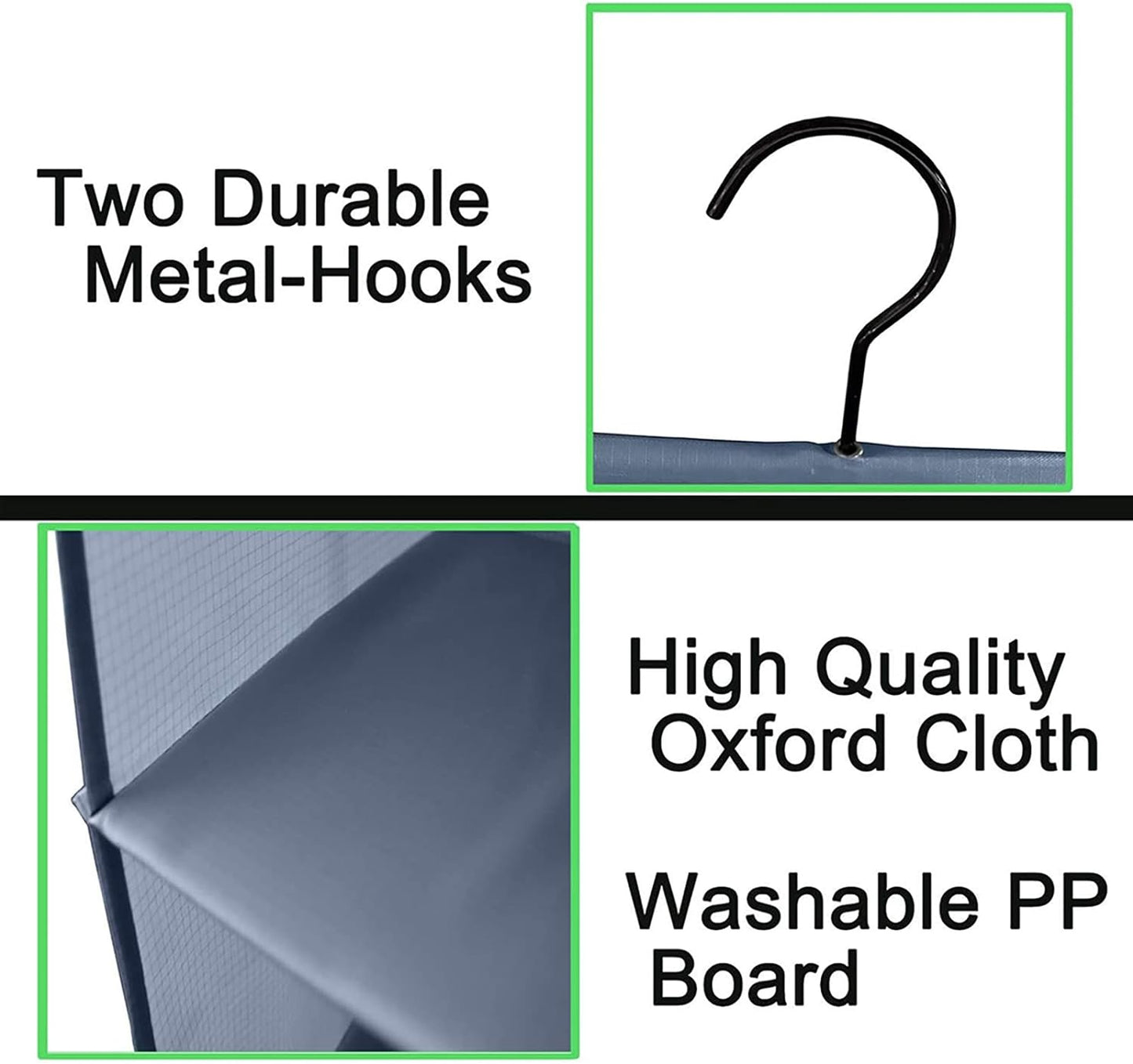 Hanging Closet Organizer, Easy Mount Foldable 4-Shelf Hanging Closet Wardrobe Storage Shelves, Clothes Handbag Shoes Accessories Storage, Washable Oxford Cloth Fabric, Gray