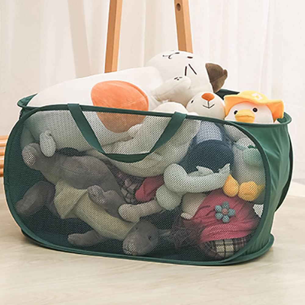 2 Pack Closet Storage Bins, Storage Containers for Closets, Fabric Closet Bins for StorageDecorative ,Collapsible Baskets for Organizing Clothes Toy Nursery (Beige/Gray)