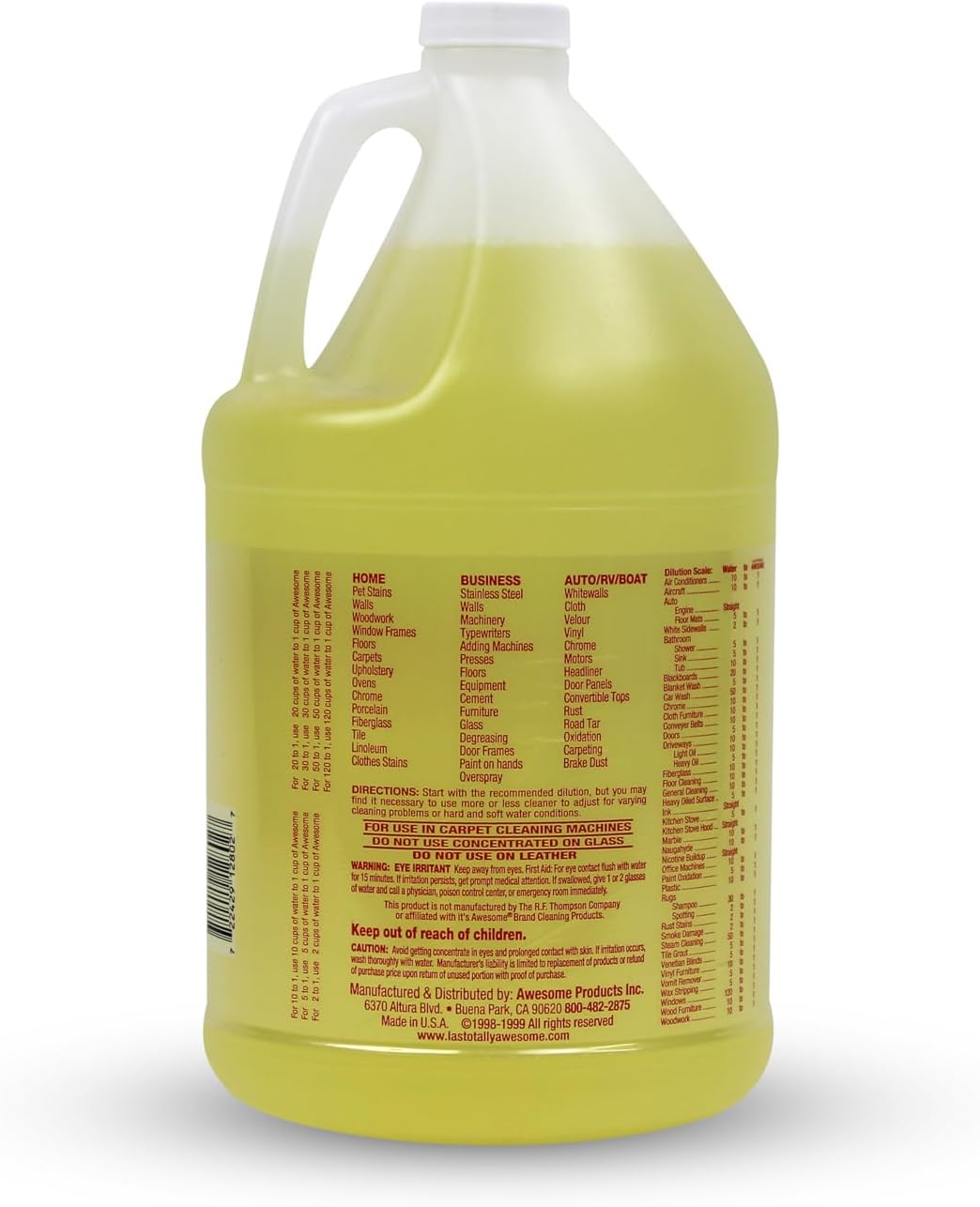 La's Totally Awesome All Purpose Cleaner Refill – 128oz (Pack of 2) Concentrated Multipurpose Cleaner & Heavy Duty Degreaser for Home, Kitchen, Bathroom, Floors, Spray Bottles & More