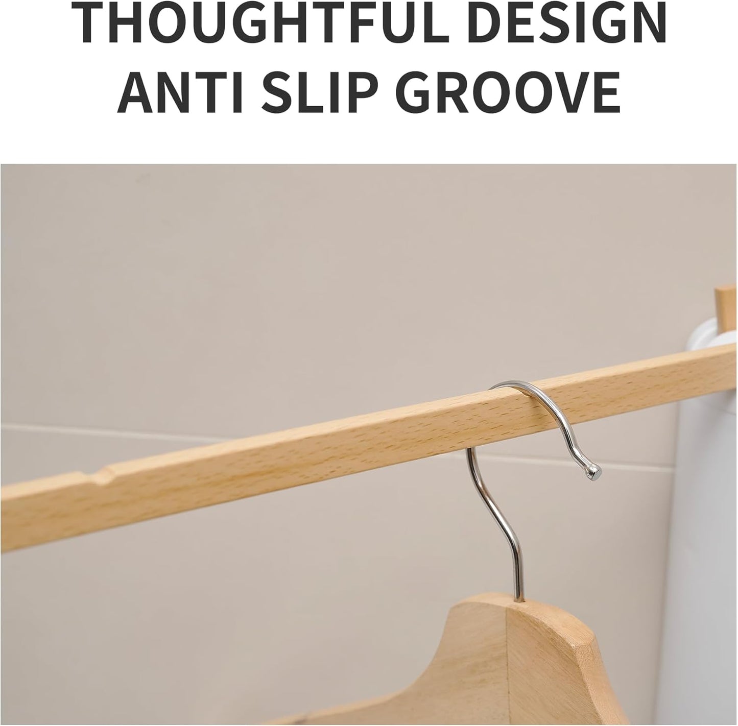 LEQ Wall Mounted Clothes Drying Rack, Garment Rack Foldable Space Saving Laundry Drying Rack with 7 Hanging Rods,Drying Rack Clothing for Laundry Balcony Bedroom Household Wooden