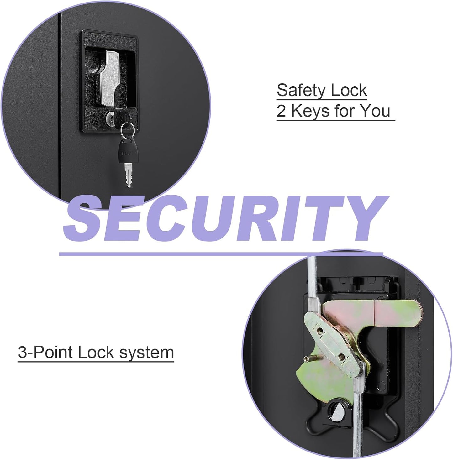 Metal Cabinet with Wheels, Steel Cabine with Locking Doors, Small Cabinet with 1 Adjustable Shelf, Tool Cabinets for Garage, Suitable for Home Office, Garage, Office