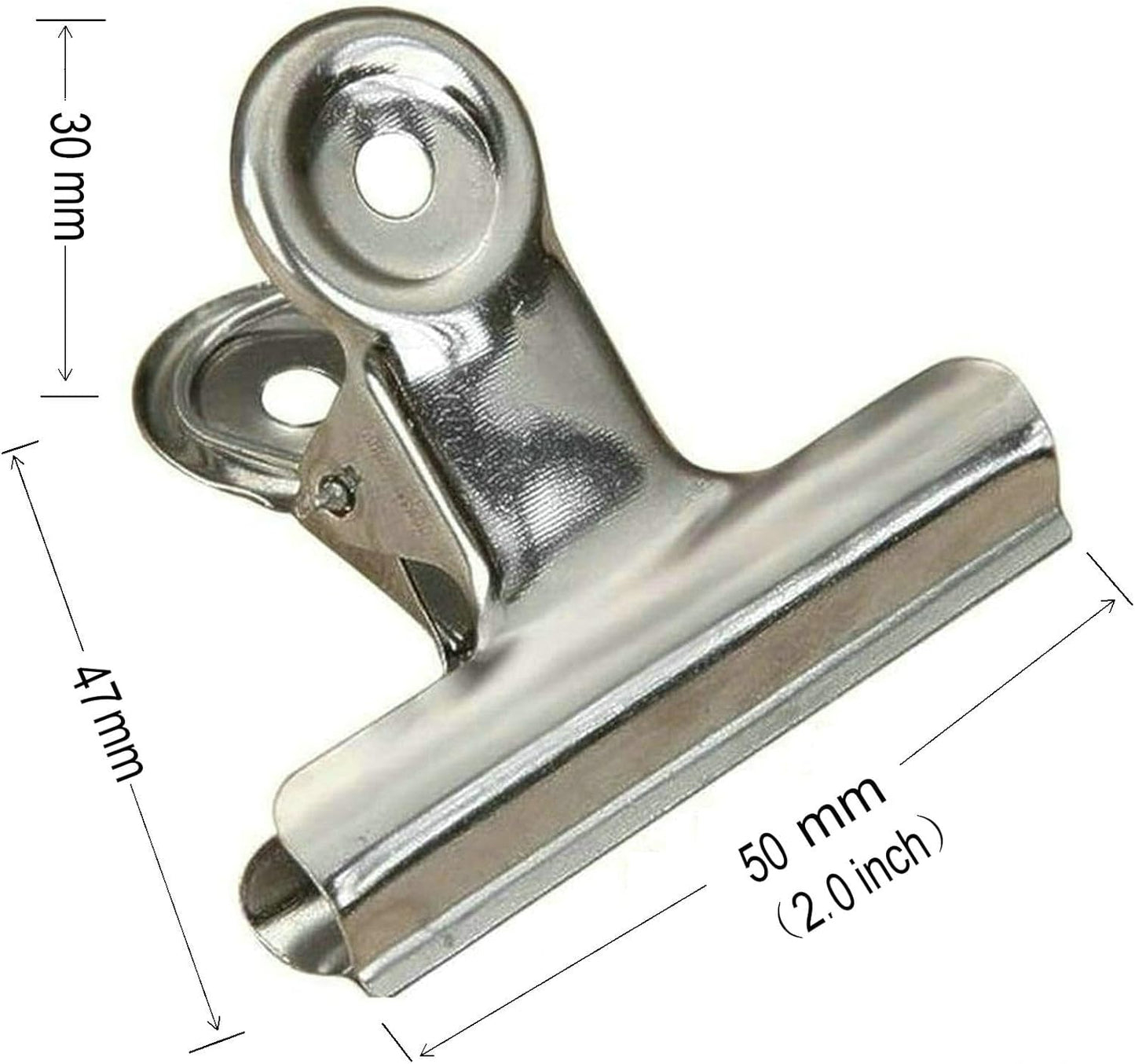 18 Pack Stainless Steel Chip Bag Clips Heavy Duty Food Bags Clamp Clips for Kitchen Office School (2In)