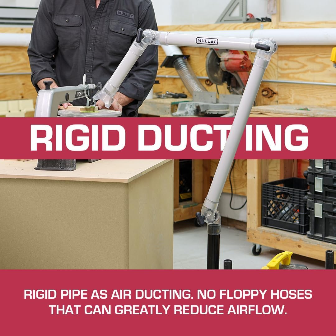 Mullet ThirdHand Dust Collection Boom Arm (Boom Arm + Shop Vac Base)