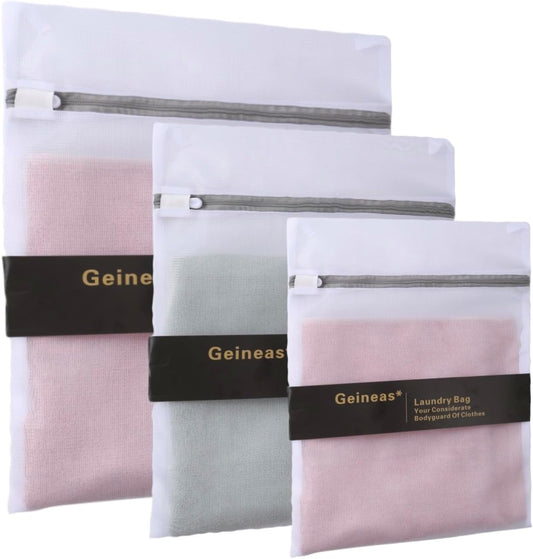Lingerie Bags for Washing Delicates Pack Of 3 L/M/S Laundry Bags Mesh Wash Bags for Bra Socks Underwear Baby Clothes Garment Bag for Washing Machine