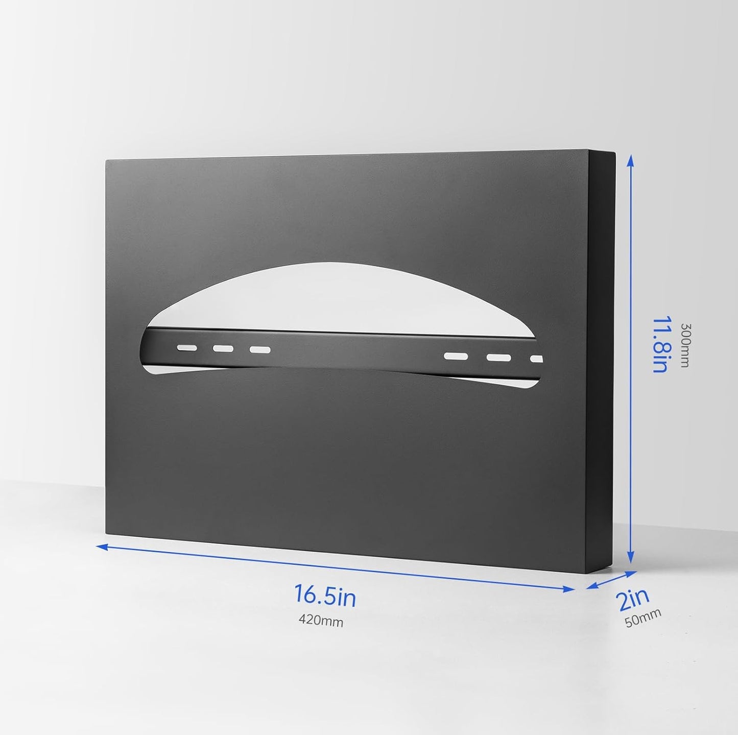 2 Packs Toilet Seat Cover Dispenser Wall Mounted Stainless Steel Matte Black