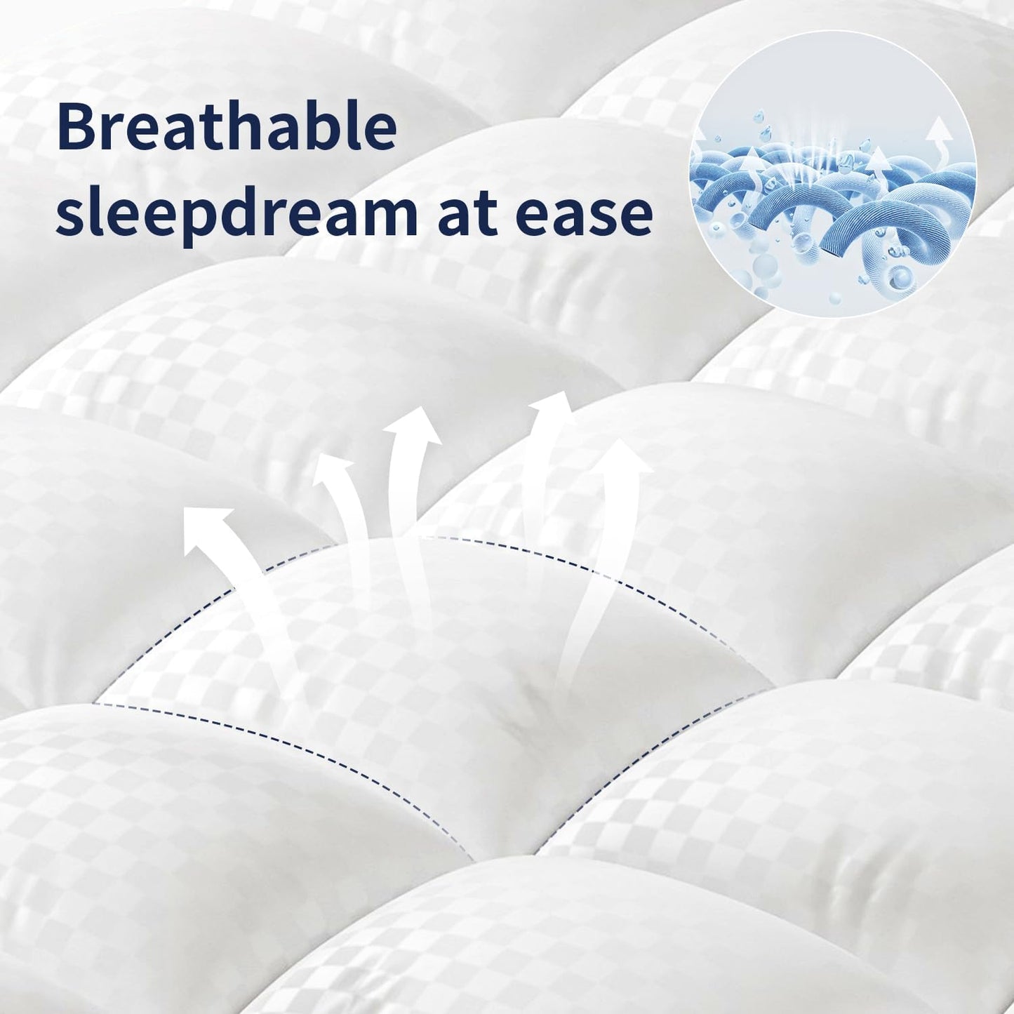 Mattress Topper Full Mattress Pad Cover Mattress Protector with 8-21 Inch Deep Pocket Overfilled Down Alternative Filling