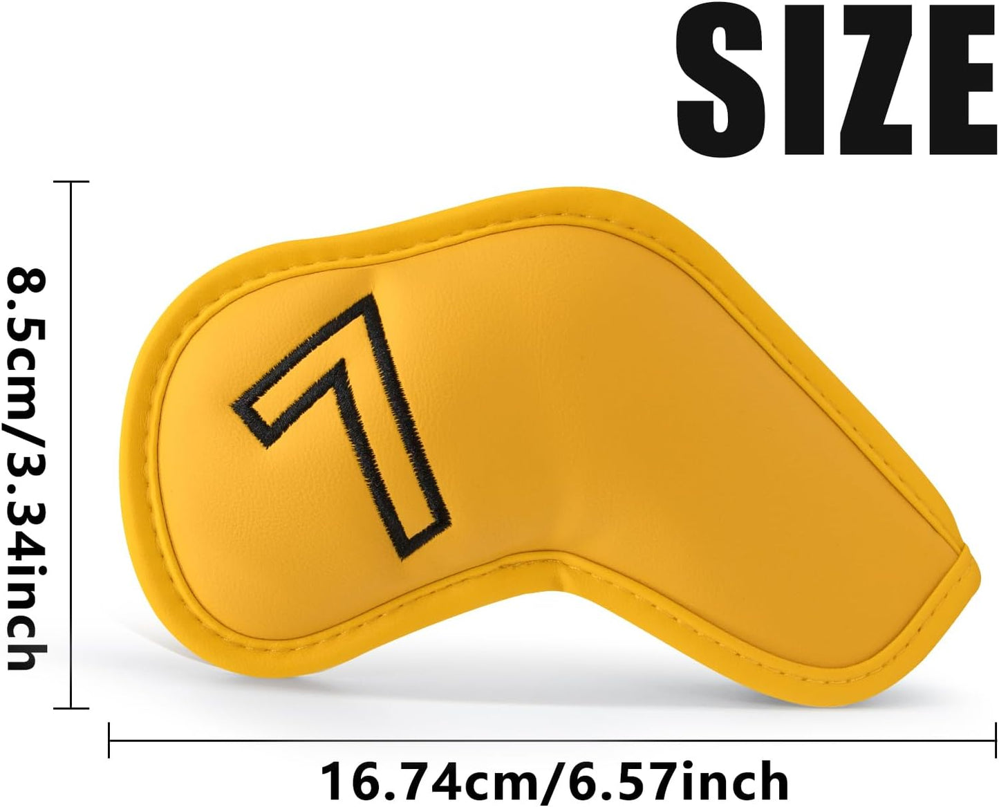 Montela Golf Iron Covers,Golf Iron Head Covers Leather Golf Iron Covers Set 9pcs Golf Iron Headcovers,Golf Club Head Covers for Iron Club Fit All Brands Titleist,Callaway,Taylormade