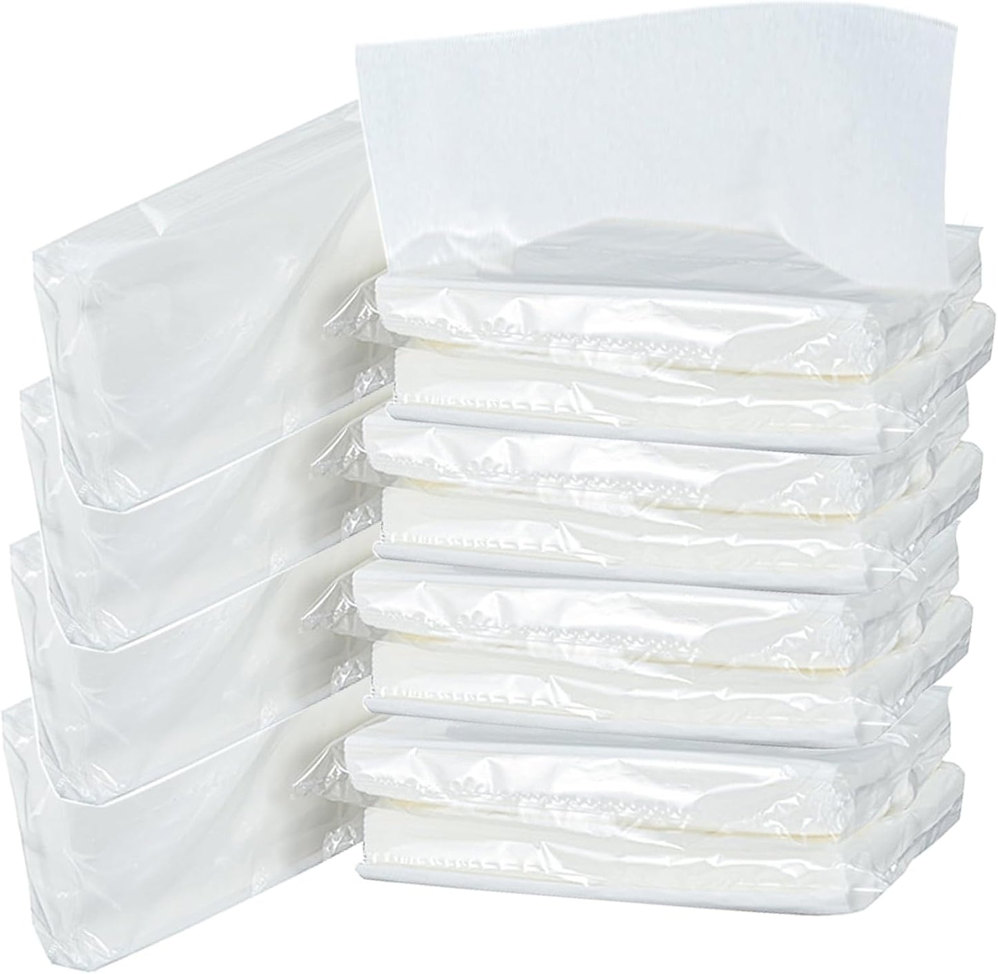 12 Bags Car Tissue Refills, 360 Sheets Car Travel Napkins, Disposable White Facial Tissues for Visor Holder