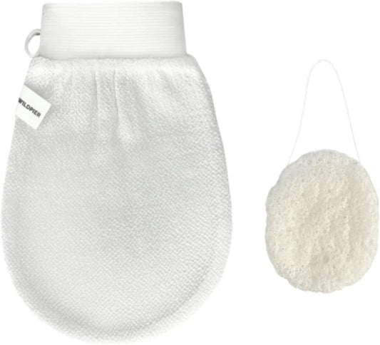 Wildpier Deep Exfoliating Glove and Konjac Sponge Bundle