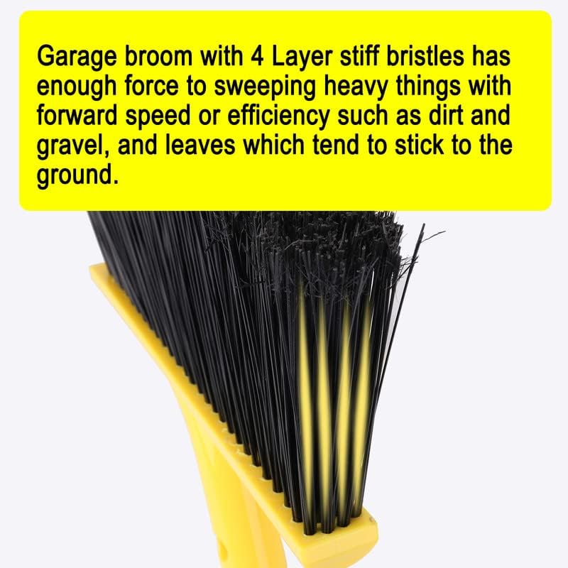 KeFanta Outdoor Broom for Floor Cleaning,58" Heavy-Duty Commercial Broom for Sweeping Concrete Courtyard Garage Patio Indoor Home Kitchen Office Lobby