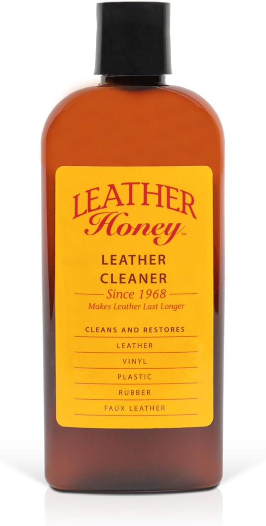Leather Honey Leather Cleaner: Non-Toxic Leather Care Made in the USA Since 1968. Deep Cleans Leather, Faux & Vinyl - Couches, Car Seats, Purses, Tack, Shoes & Bags. Safe Any Colors & White Leather