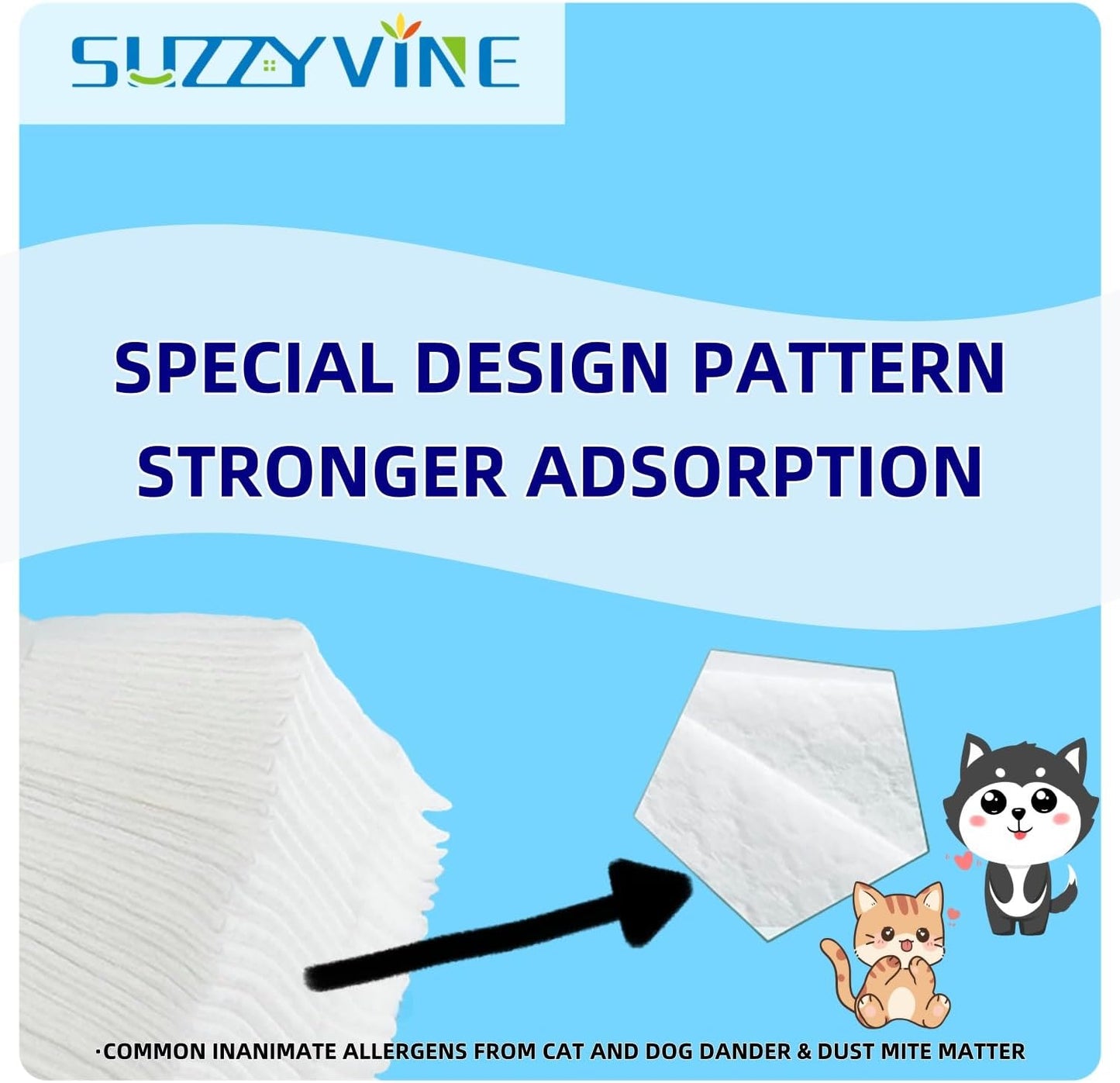 SUZZYVINE Dry Sweeping Cloths Dry Pads Refills 80 Count Dry Mop Refills for Floor Mopping and Cleaning, Dry Sweeping Cloths Dry Floor Cloths, Unscented, 7.87"x11.81" (80 Count)