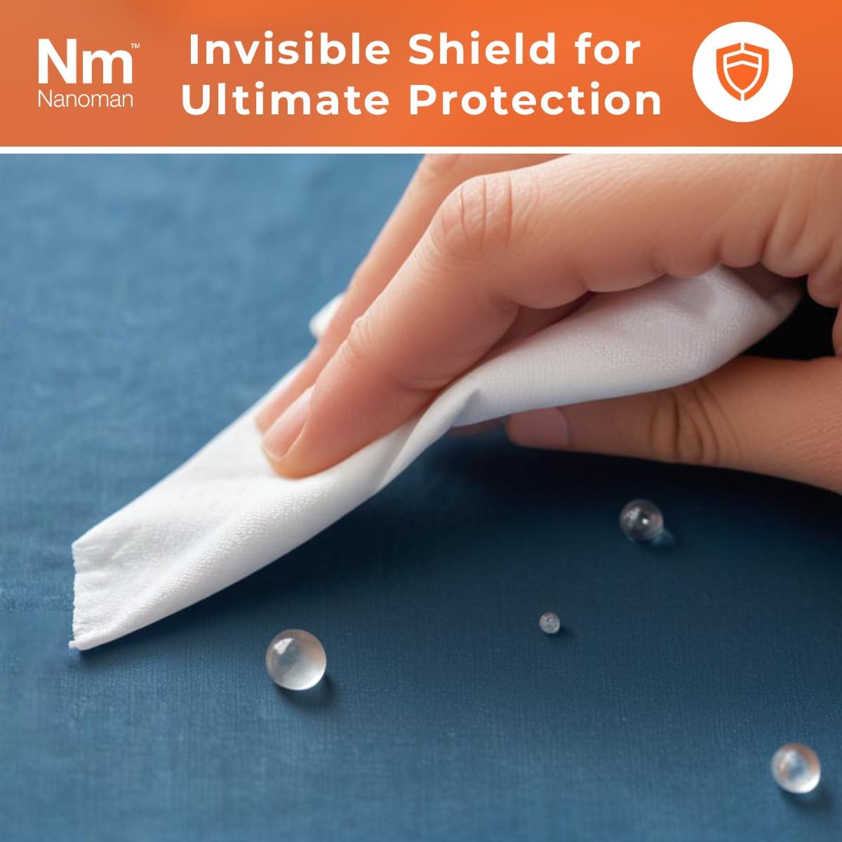 NANOMAN Fabric Waterproof Spray – Protects Shoes, Fabric, Suede, Leather & More. Eco-Friendly, PFAS-Free, and Alcohol-Free Formula.