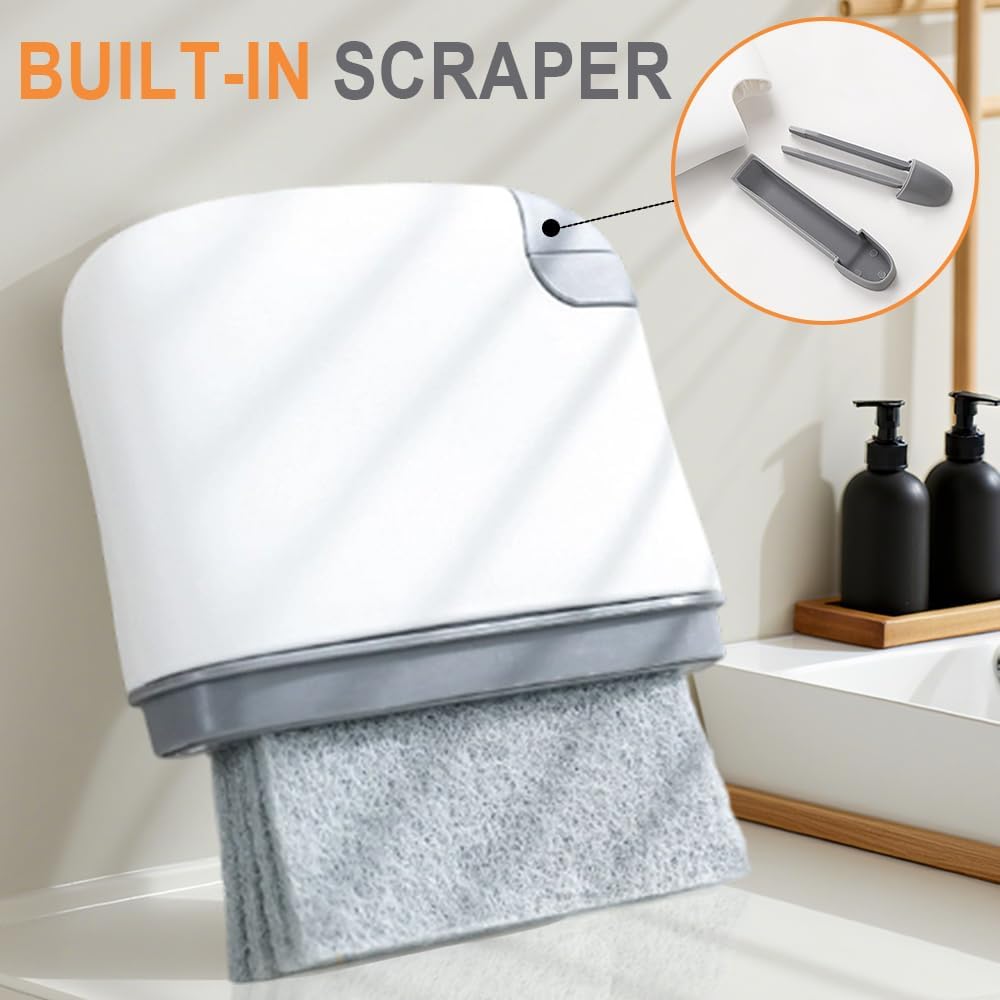 2 in 1 Groove Cleaning Brush, Upgraded Crevice Cleaning Brush & Magic Window Track Cleaner for Sliding Door Tracks, Window Sills, Tile Lines, Car Vents, Kitchen and Bathroom Tight Spaces (1PC)