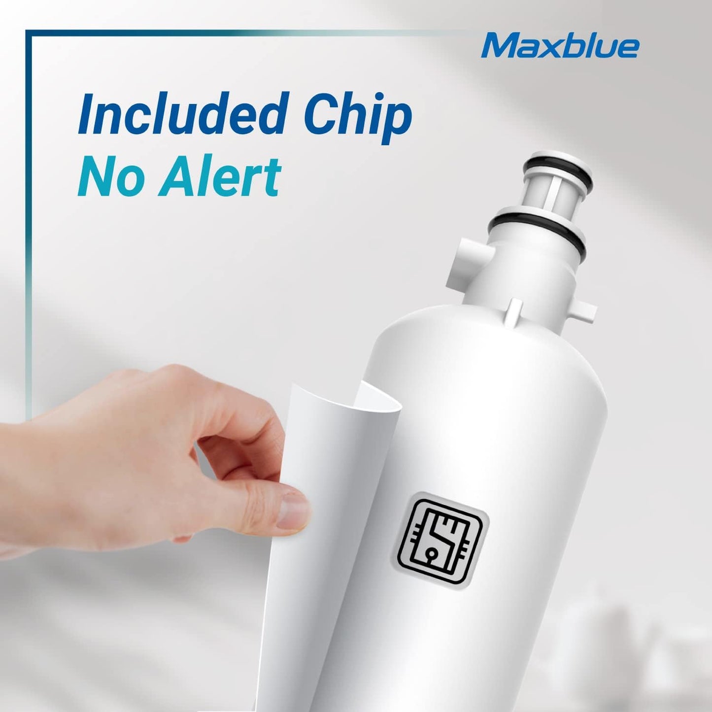 Maxblue Replacement for GE® RPWFE®, RPWF (with CHIP) Refrigerator Water Filter, Compatible with WSG-4, WF277, GFE28GMKES, PFE28KBLTS, GFD28GSLSS, PWE23KSKSS, GYE22HMKES, DFE28JSKSS, 6 Filters