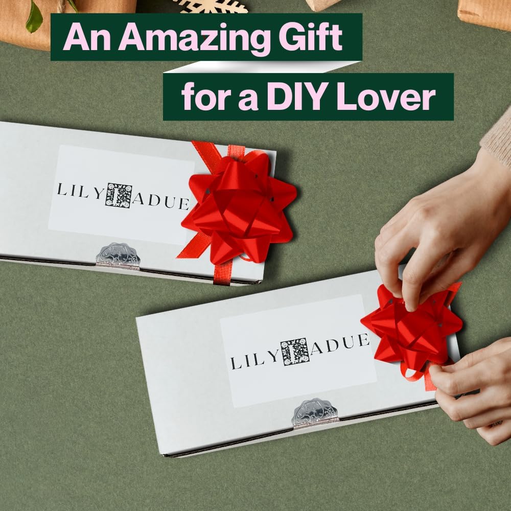 LILY LADUE Candle Refill Kit - 2Lb/32Oz Pearled Candles Sand and Wicks (48) and Hammered Copper Holder, Reusable Unique Sand Candles with Wicks for Candle Making, Bulk Unscented Pearl Wax Beads