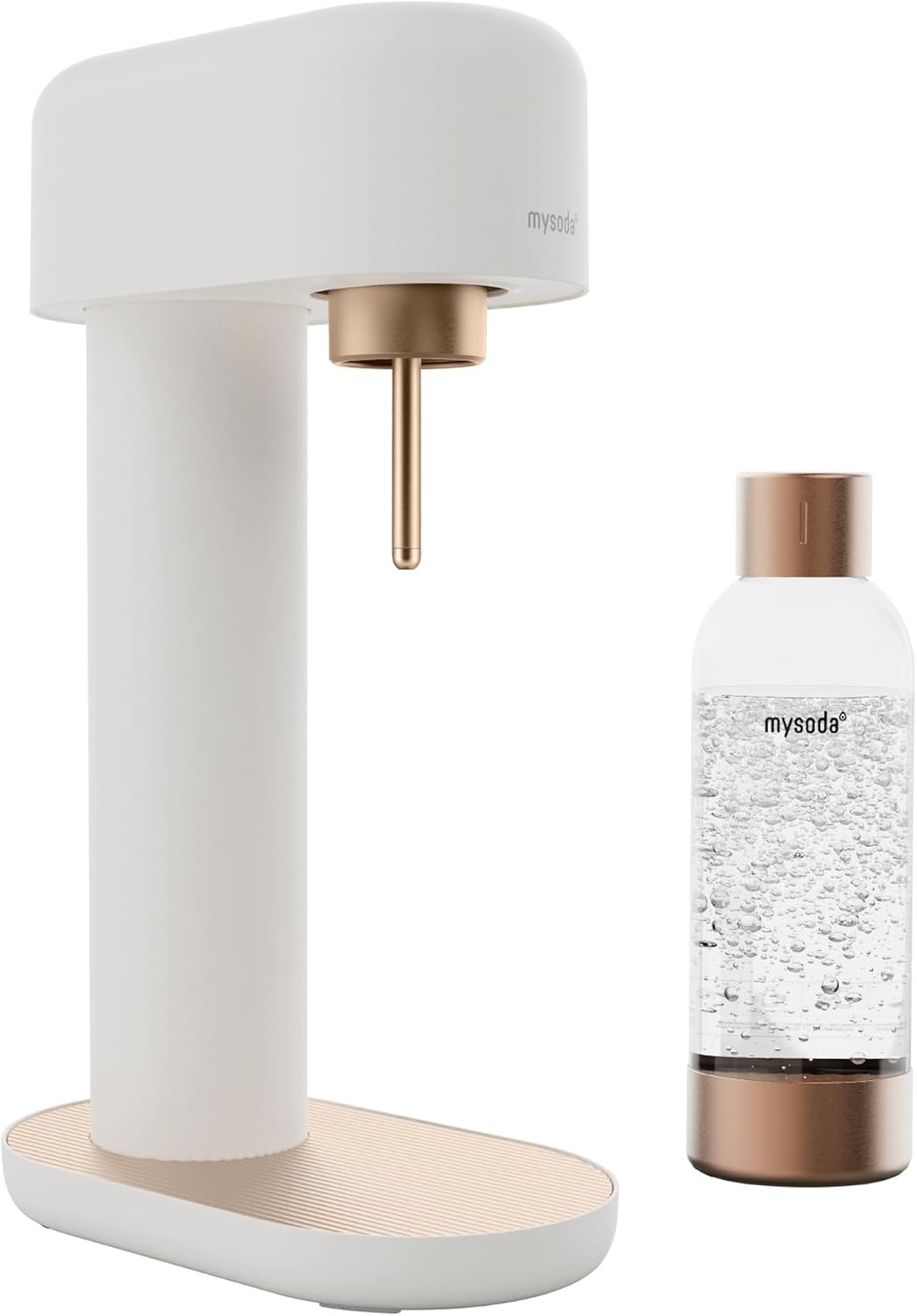 Mysoda Premium Carbonating Bottle 1L Copper - Compatible with MySoda and any brands - Quick-Lock Reusable Bottles - Lid and Base Made of Stainless Steel - BPA Free