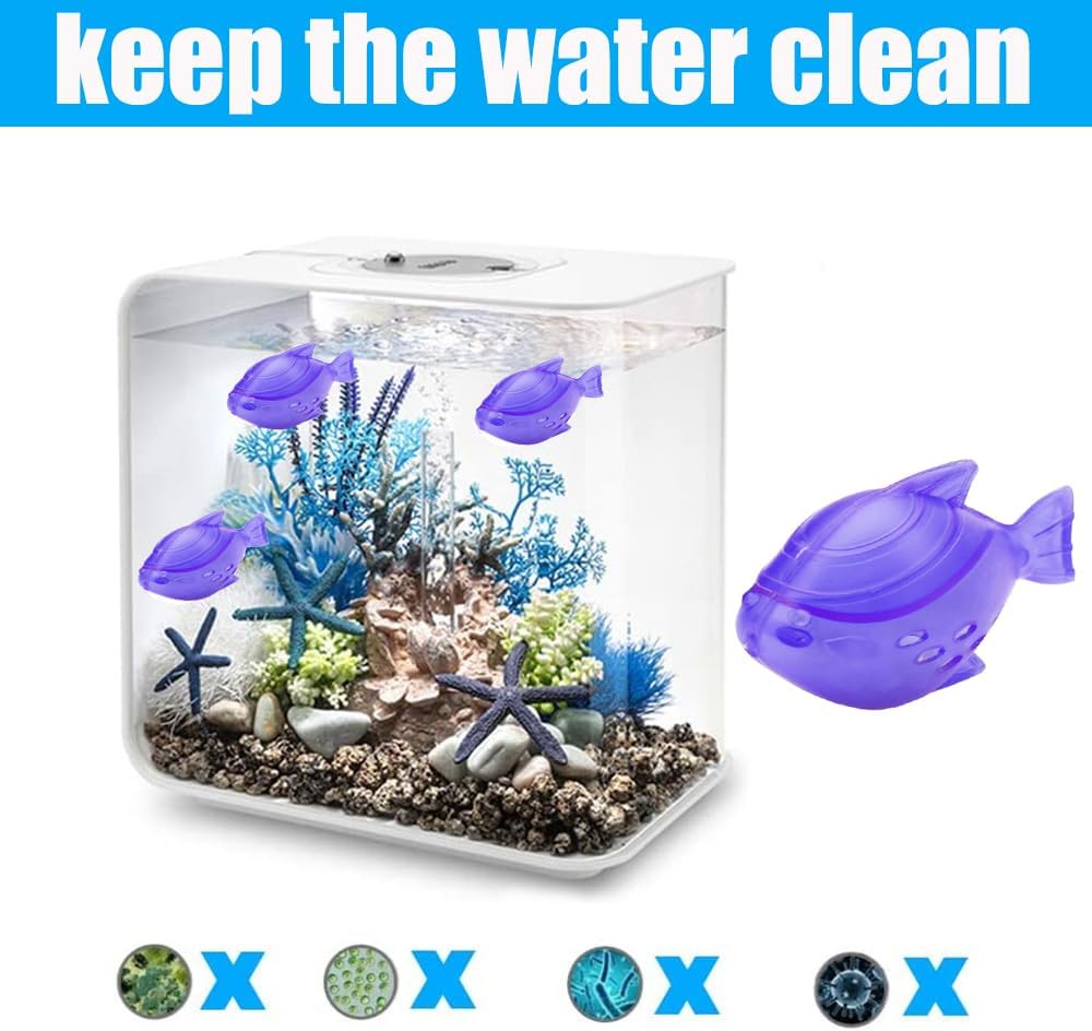 12PCS Universal Humidifier Tank Cleaner,Humidifier Cleaning Fish for Humidifiers & Fish Tanks, Purifies Water, Eliminates White Dust and Odor, Prevents Hard Water Build-Up