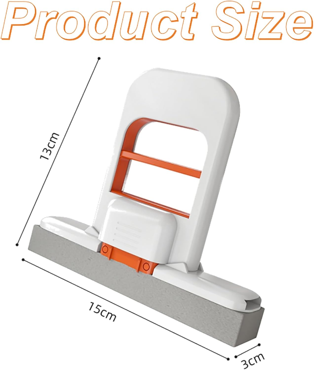 Mini Foldable Desktop Mop, Sponge Mop Wet and Dry Use Cleaning System, Self-Squeeze Small Mop for Bathroom Kitchen Desktop Glass Living Room Car (Orange+Black, 2pcs)