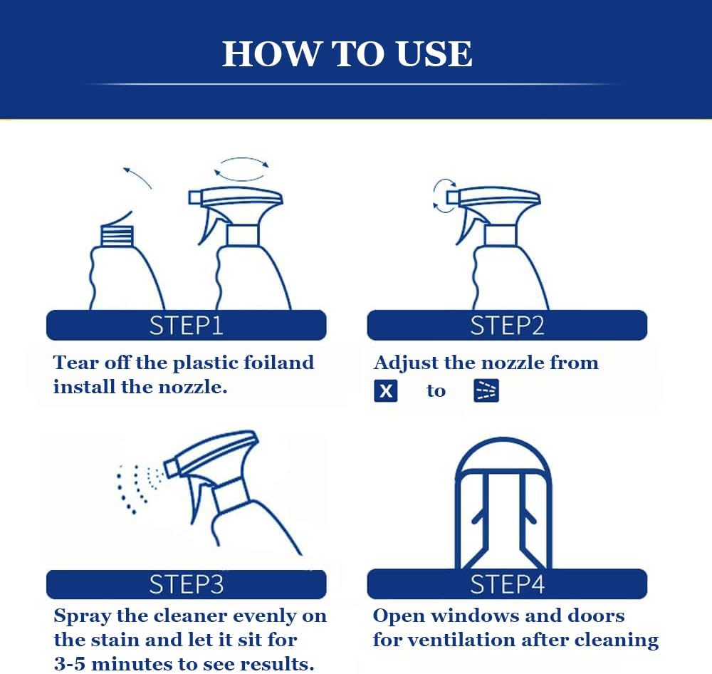 APULITO Household Bathroom Shower Cleaner, Home Cleaning Gel for Wall Tile Grount Sink Kitchen - 16 Fl oz