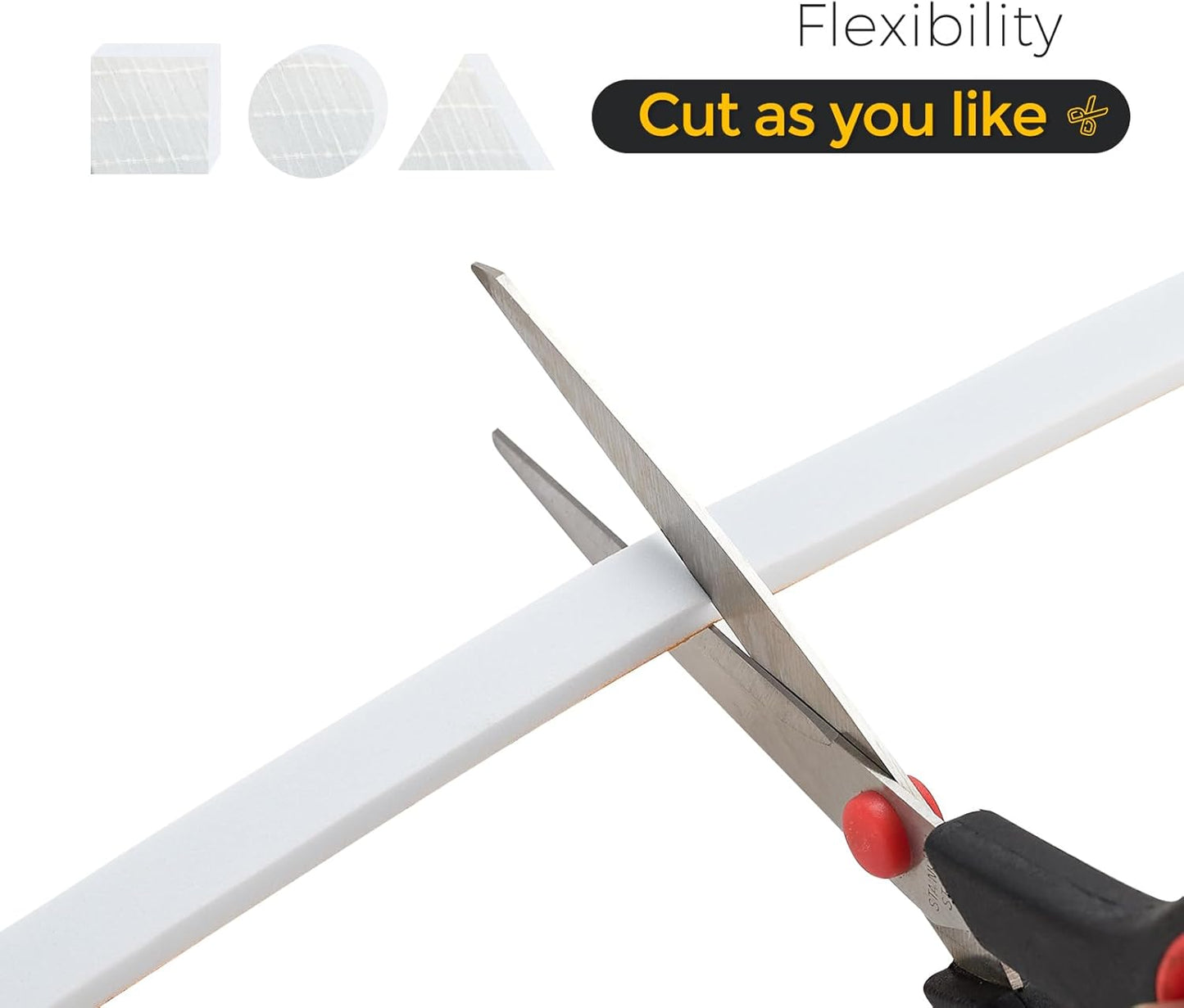 10 Feet Weather Stripping Door Seal, 4" Wide X 1/16" Thick Door Seal Strip High Density Foam Tape Adhesive Strip for Door Soundproofing,Window Insulation (4" x 1/16" x 10FT,White)