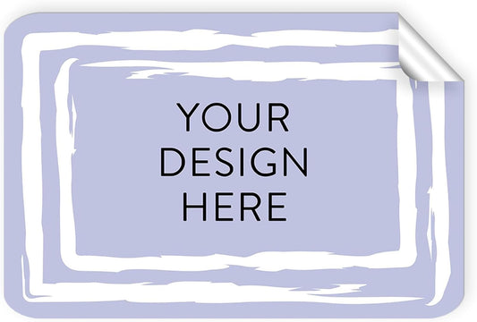 100 Custom Vinyl Stickers - Upload Your own Image, Text, Design, Logo - Personalized Logo Labels for Handmade, Packaging, Bottle, Jars, Candle, Brand Stickers (Lavender, 3x2)
