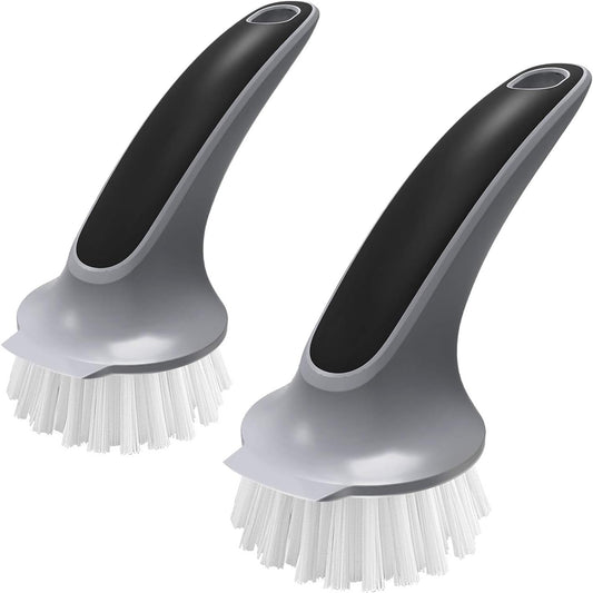 MR.SIGA Pot and Pan Cleaning Brush, Dish Brush for Kitchen, Pack of 2