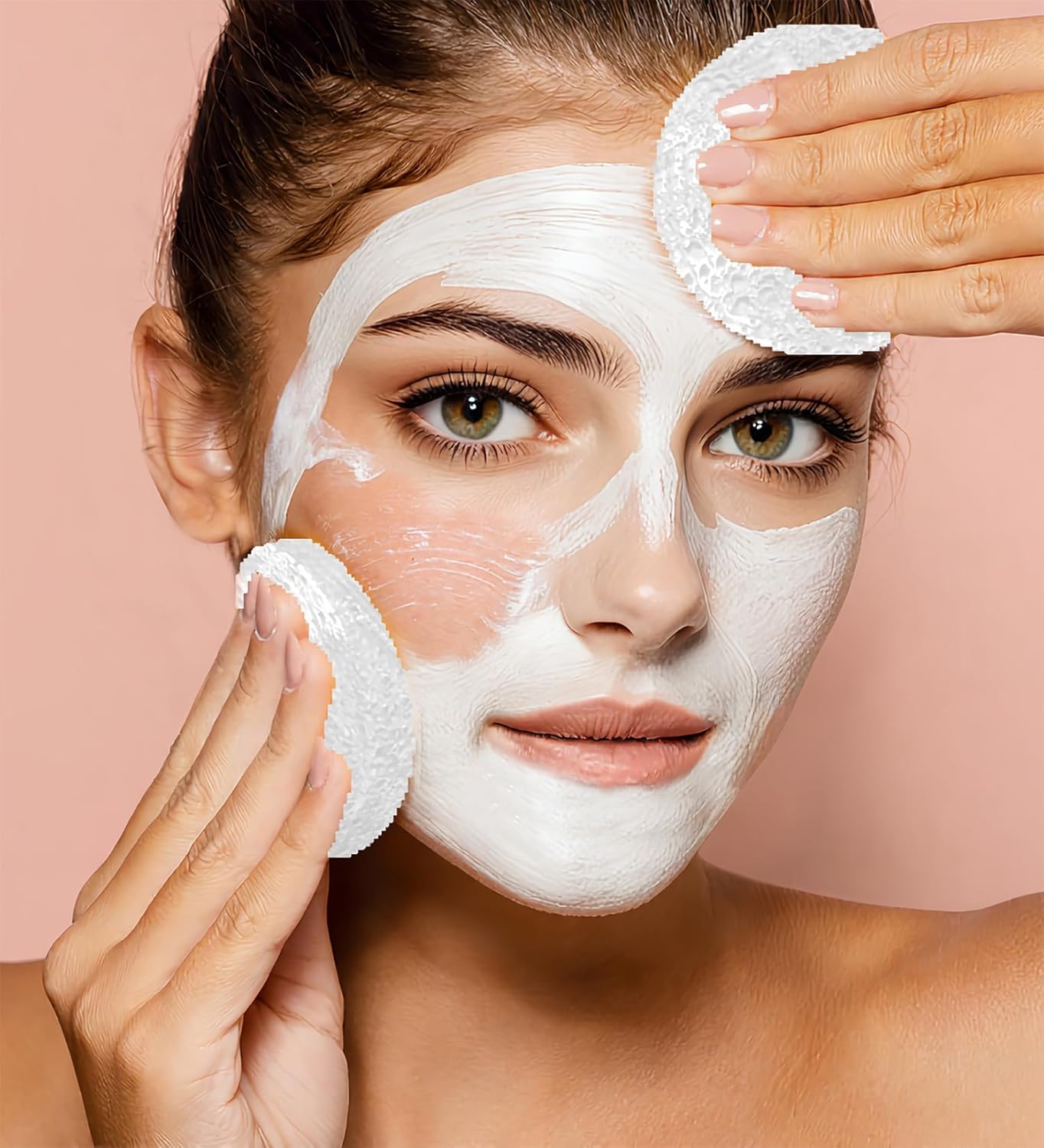 METUUTER 50 PCS Compressed Facial Sponges for Estheticians- 100% Natural Cellulose Face Sponge Professional Cosmetic Spa Sponges for Face Cleansing, Massage, Pore Exfoliating, Mask, Makeup Removal