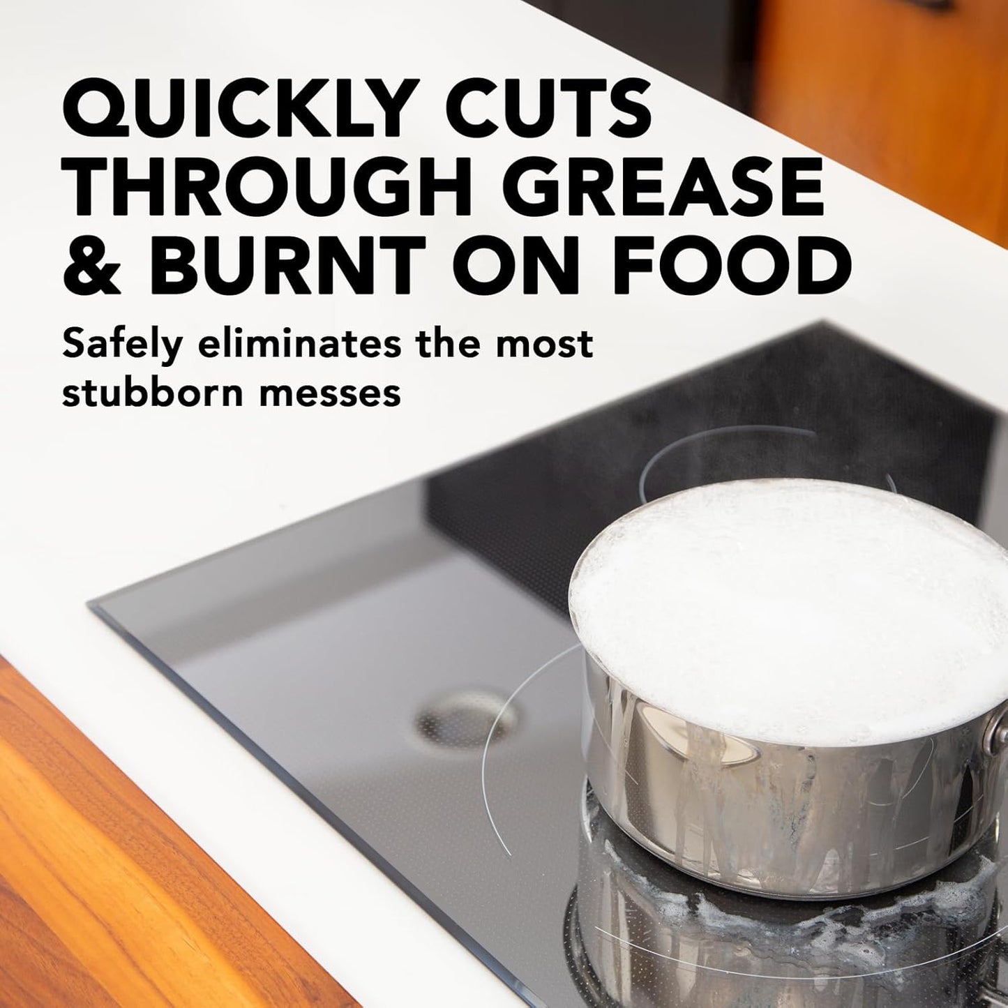 Weiman Ceramic and Glass Cooktop Cleaner - Heavy Duty Cleaner and Polish (10 Ounce Bottle and 3 Scrubbing Pads)