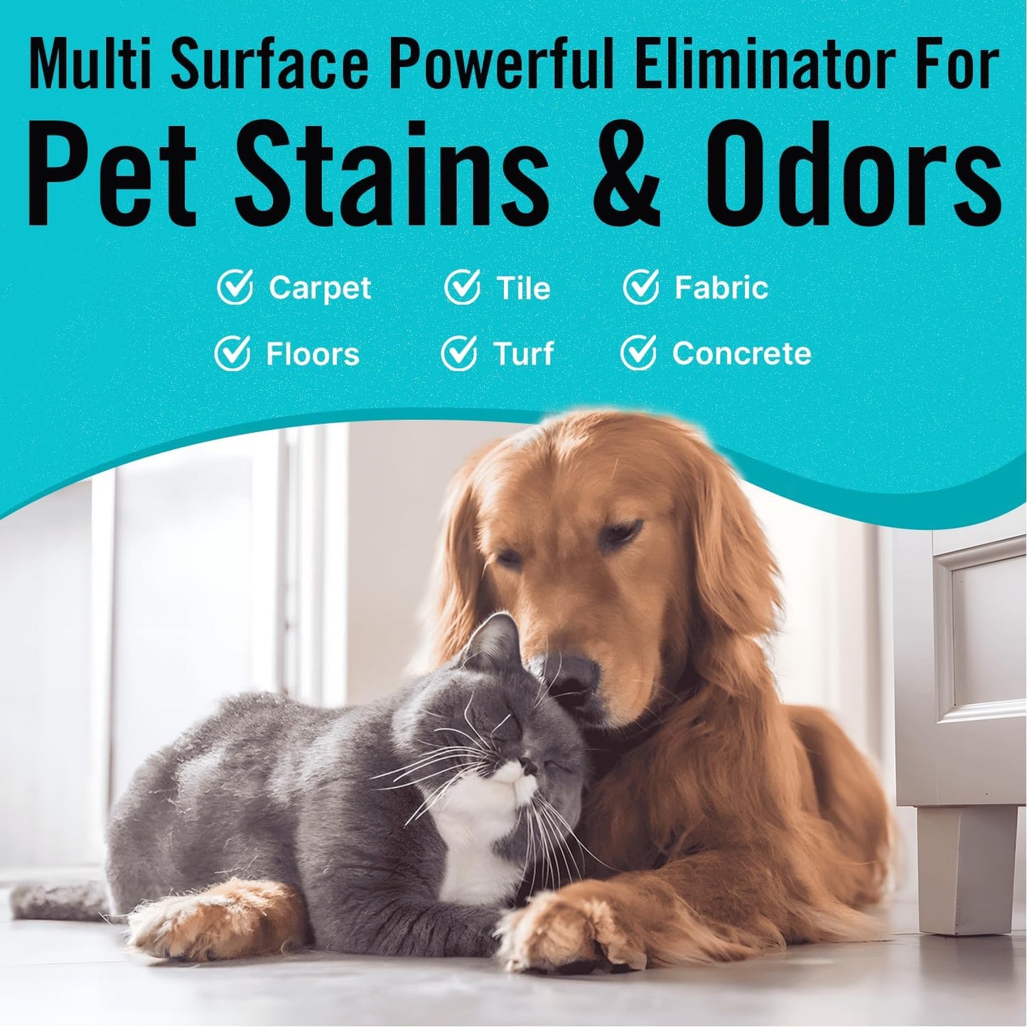 Multi-Purpose Probiotic Enzyme Cleaner, Made in USA - Pet Stain and Odor Remover - Concentrated - Professional & Home Strength Drains, Floors, Bathrooms, Toilets Trash Can, (1 gallon, Fresh fragrance)