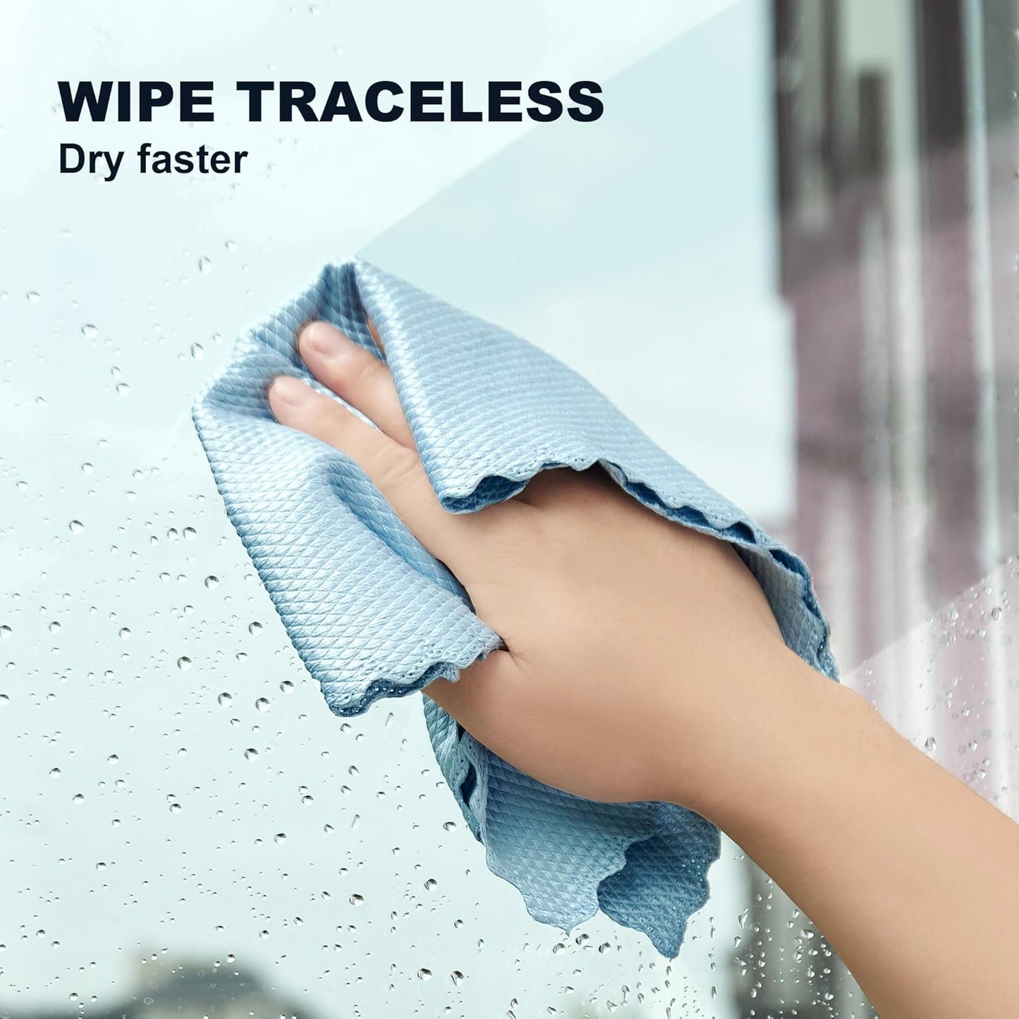 JOYMOOP Fish Scale Streak Free Magic Glass Window Cleaning Cloth, Microfiber Cleaning Cloth, Reusable Absorbent Shiny Wipes, Microfiber Towels, Lint Free Dish Drying Polishing Towels, 5 pcs