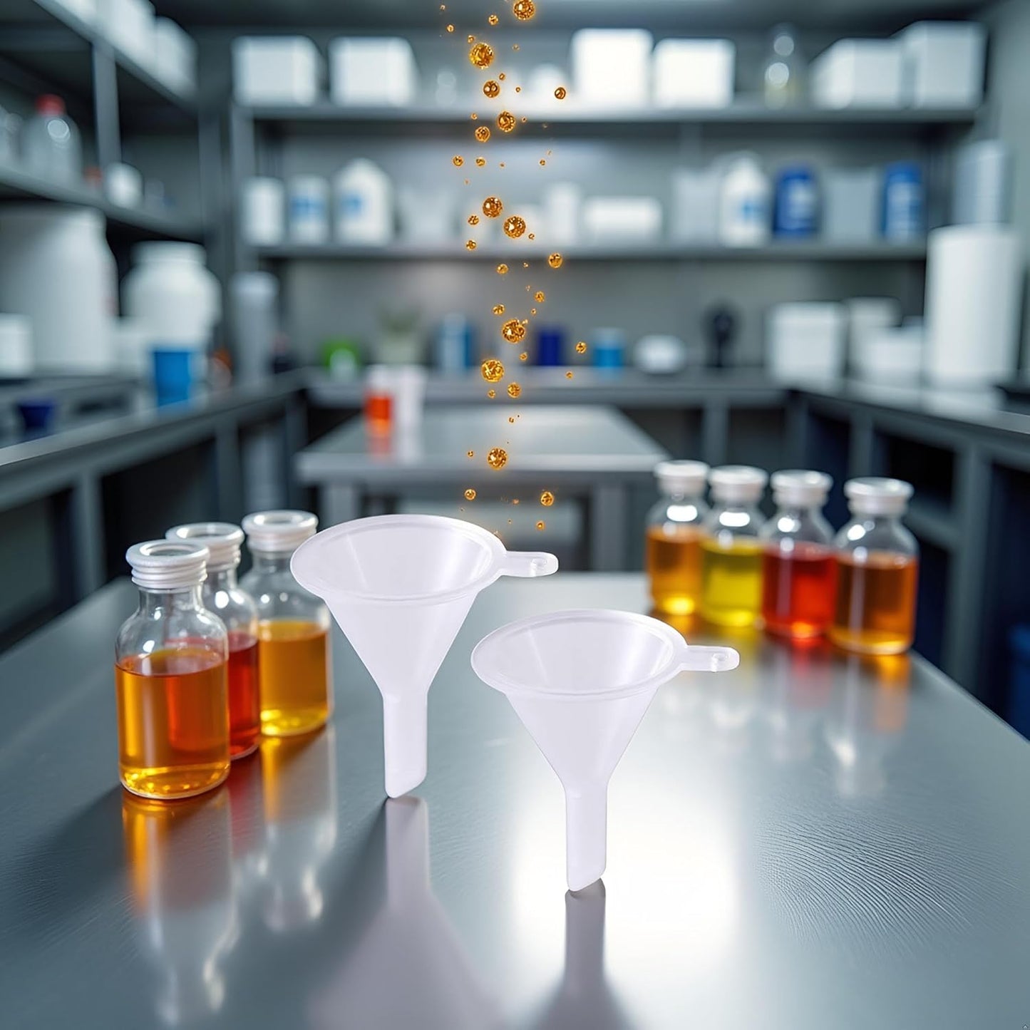 2 Pcs Mini Clear Plastic Funnel for Bottling Cosmetics, Liquids, and Oil Filling, Small Funnel for Easy Transfer of Essential Oils and Perfumes Specialty Tools