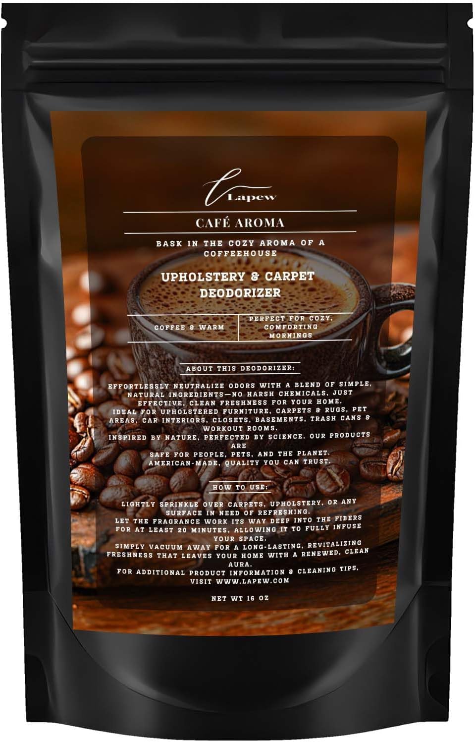 Café Aroma Carpet Freshener Powder: Powerful Odor Eliminator for Home, Upholstery Deodorizer, Carpet Deodorizer, Pet Urine, Cat Litter Box - Café Aroma Fragrance.