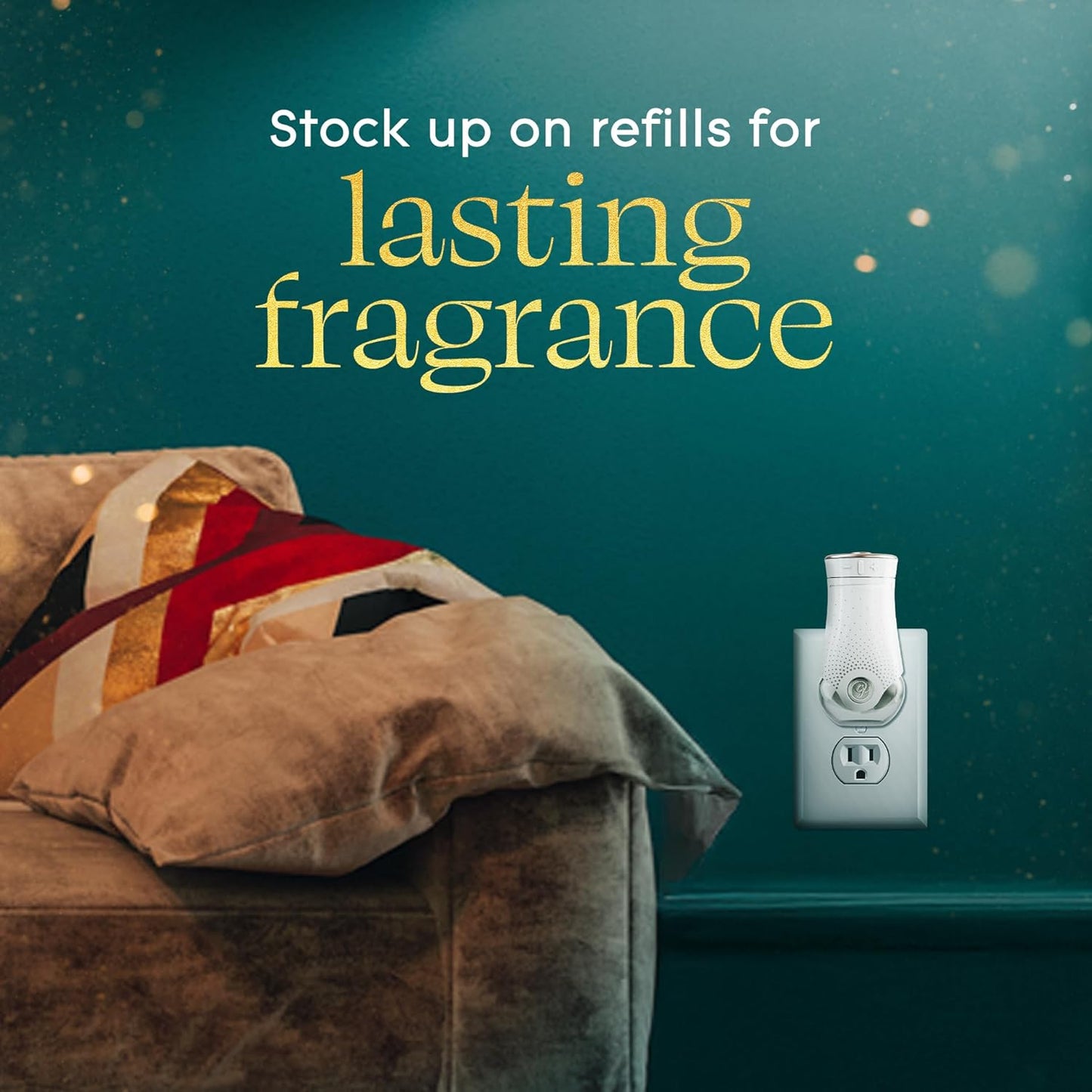 Glade PlugIns Refills Air Freshener, Bergamot & Eucalyptus, Scented and Essential Oils for Home and Bathroom, 0.67 Fl Oz, 5 Count