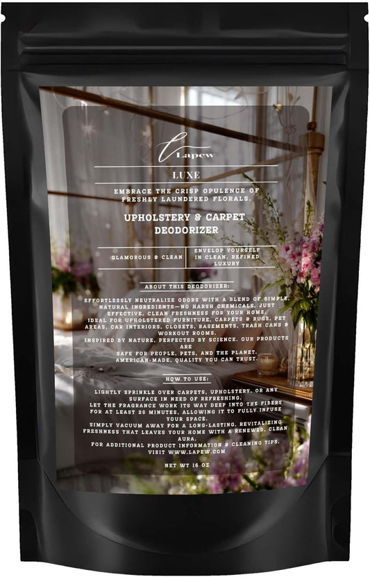 Luxe Carpet Freshener Powder: Powerful Odor Eliminator for Home, Upholstery Deodorizer, Carpet Deodorizer, Pet Urine, Cat Litter Box - Diva Fragrance