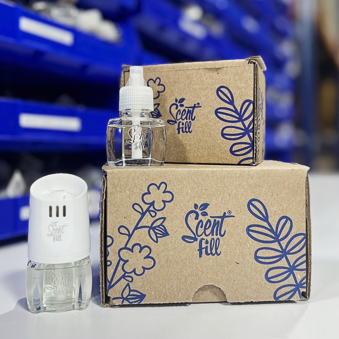 Scent Fill 100% Natural Cherry Almond Twist Plug in Air Freshener, Scented Oil Refills, 3 Refills