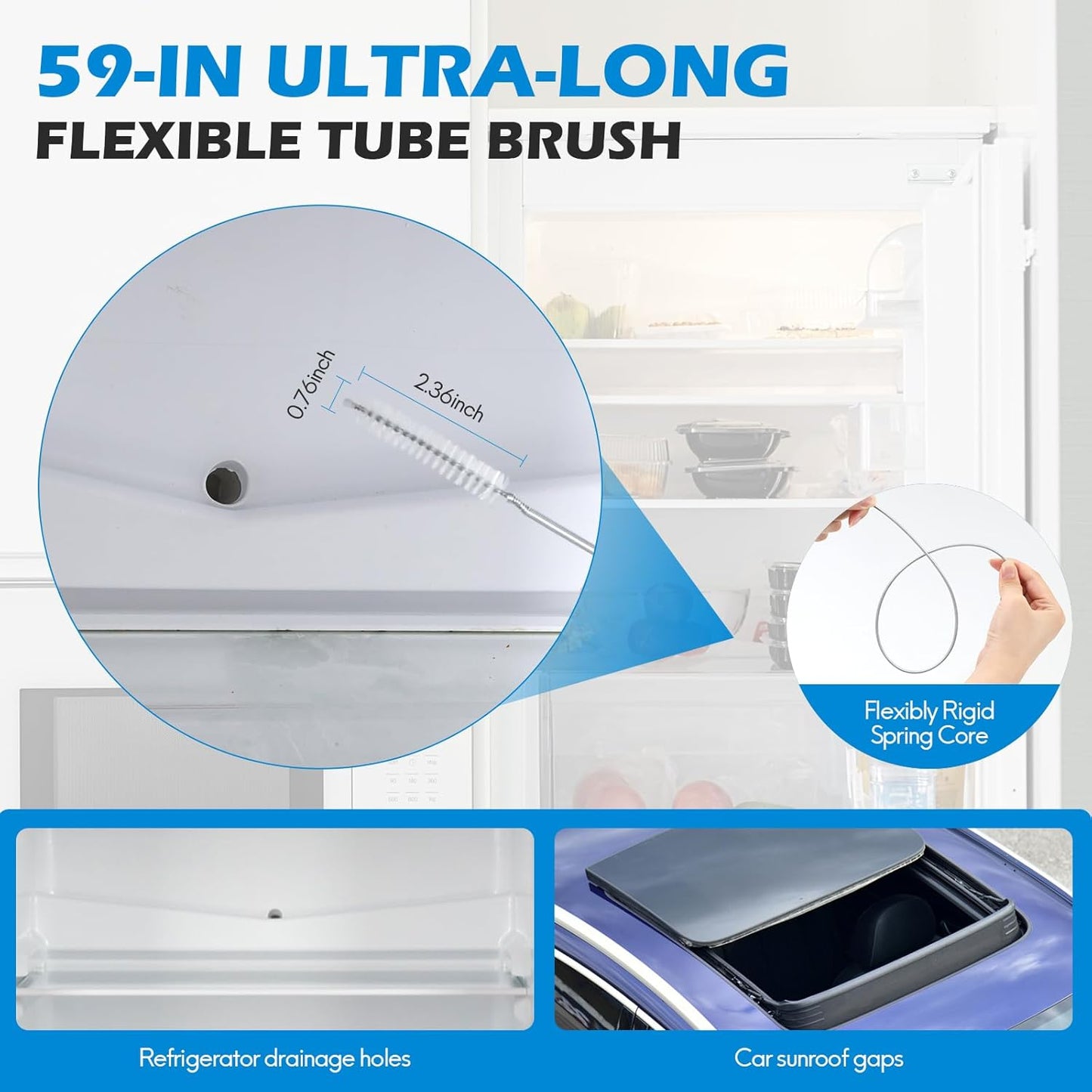 10 PCS Drain Snake Hair Drain Clog Remover Tool Set, Snake Drain Hair Removal Tool, Grabber Claw Drain Hair Remover, Flexible Drain Cleaner Brushes for Toilet, Kitchen Sink, Shower & Tub