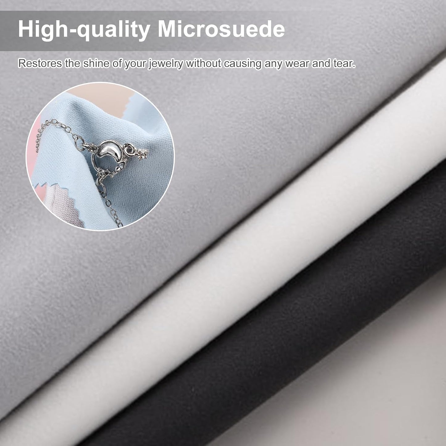 MECCANIXITY Jewelry Polishing Cloth 11.8x11.8 Inch Silver Polish Cleaning Cloths Jewelry Cleaner for Gold, Rings, Necklaces, Diamond, Bracelets, Pack of 2(Yellow）