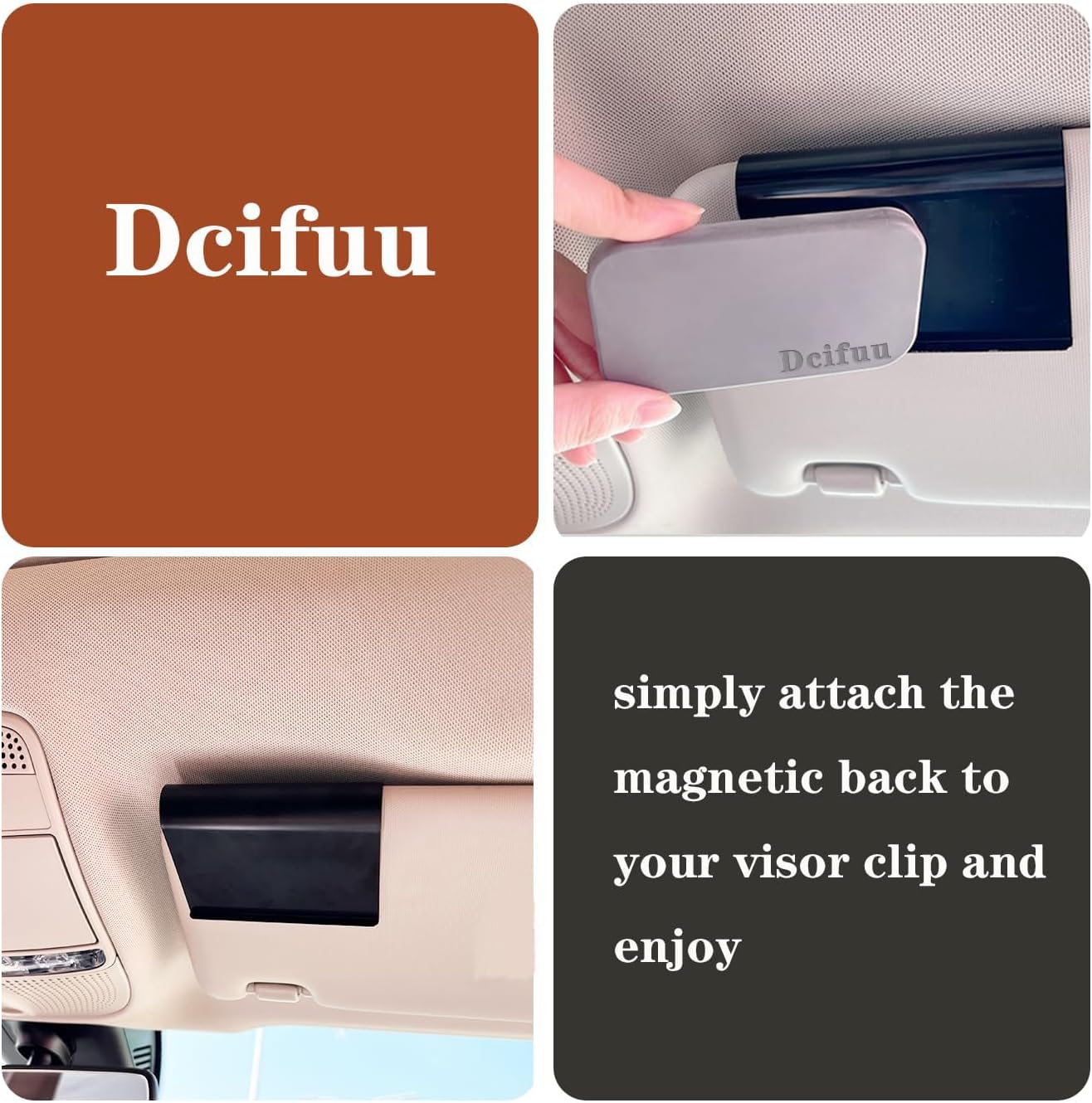 Teak Air Freshener, Stone Scent Starter Kit, Odor Eliminator - Car Visor Clip (Pack of 1 - Teak Scent)