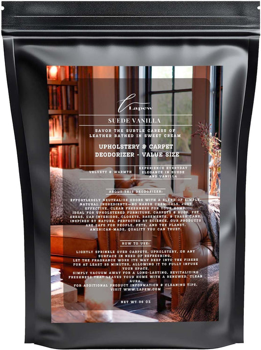 Suede Vanilla Carpet Freshener Powder Refill 36 oz | Powerful Odor Eliminator for Home | Upholstery Deodorizer | Carpet Deodorizer | Pet Urine | Cat Litter Box