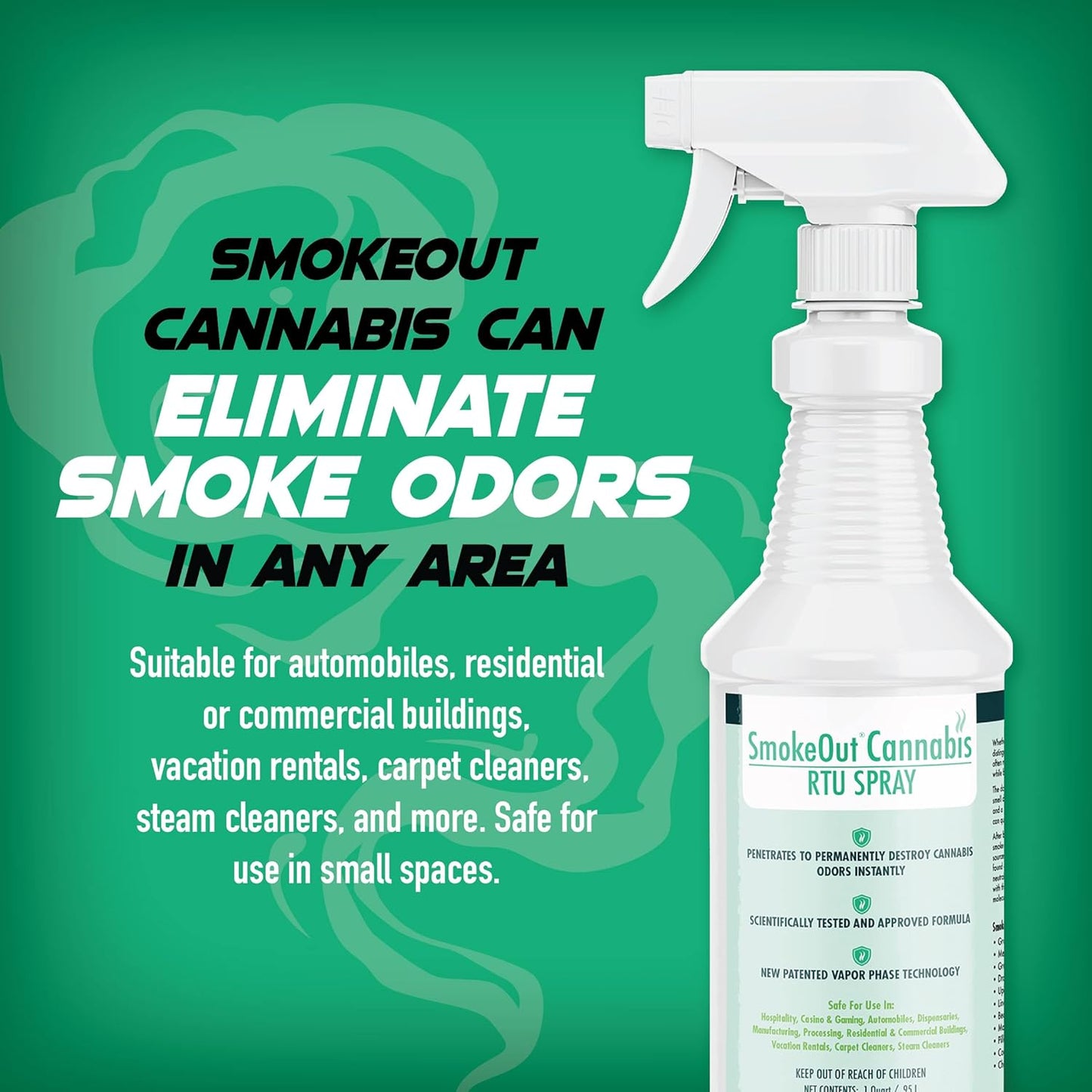 SmokeOut - Commercial Strength Odor Eliminator - Neutralizer, Deodorizer, Odor Remover (32 ounce)