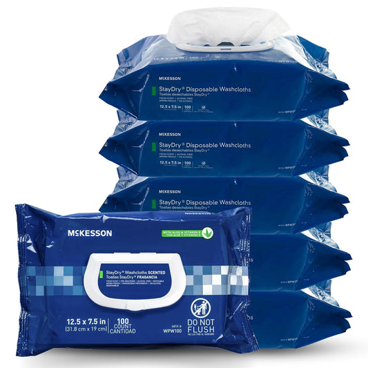 McKesson Personal Cleansing Wipes (600 Count (Pack of 1), Aloe Vera)