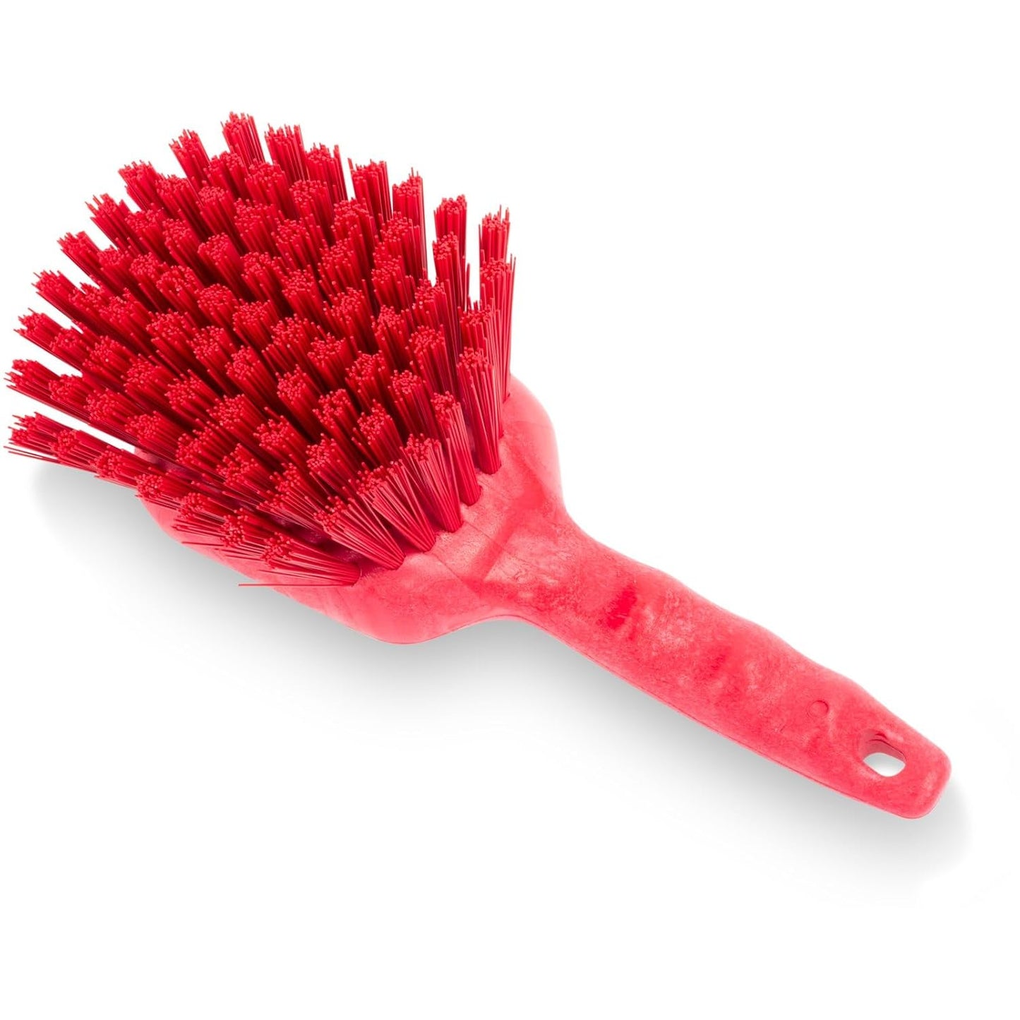 SPARTA 40541EC05 Plastic Scrub Brush, Utility Brush, Kitchen Brush With Hanging Hole For Cleaning, 8 Inches, Red, (Pack of 6)