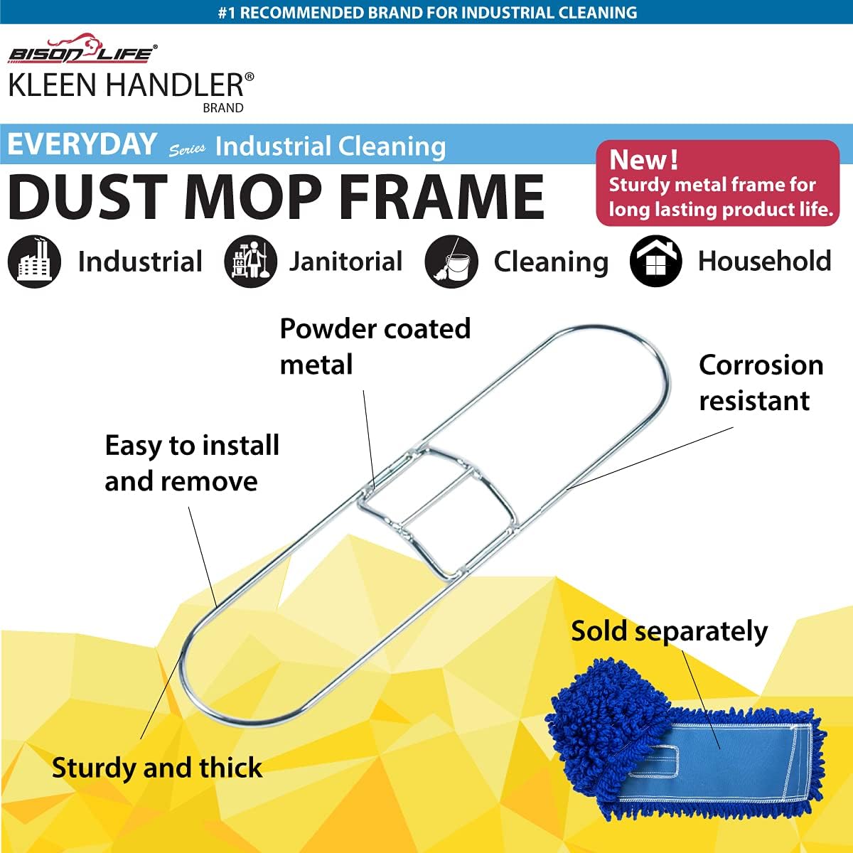Kleen Handler 48 Inch Commercial Dust Mop Frame (12 Pack)