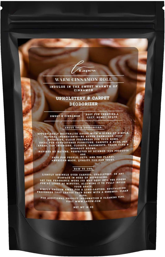 Warm Cinnamon Roll Carpet Freshener Powder 16 oz | Powerful Odor Eliminator for Home | Upholstery Deodorizer | Carpet Deodorizer | Pet Urine | Cat Litter Box