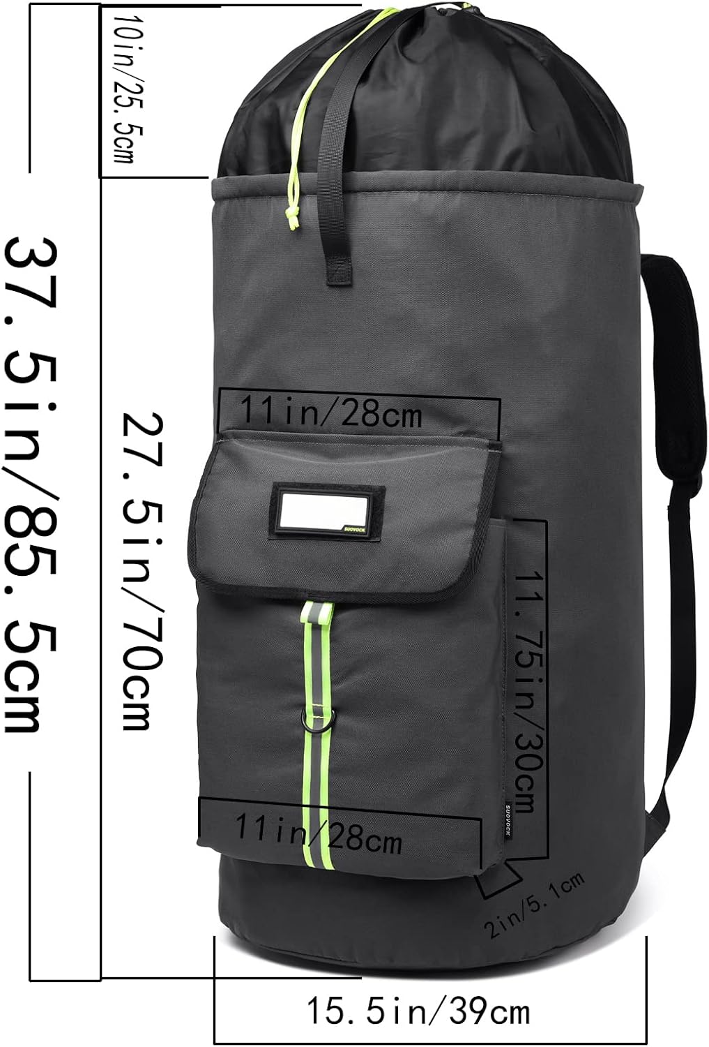 laundry bag backpack,extra-large heavy duty laundry bags,laundry backpack for college students,drawstring closure (charcoal grey laundry bag with straps)